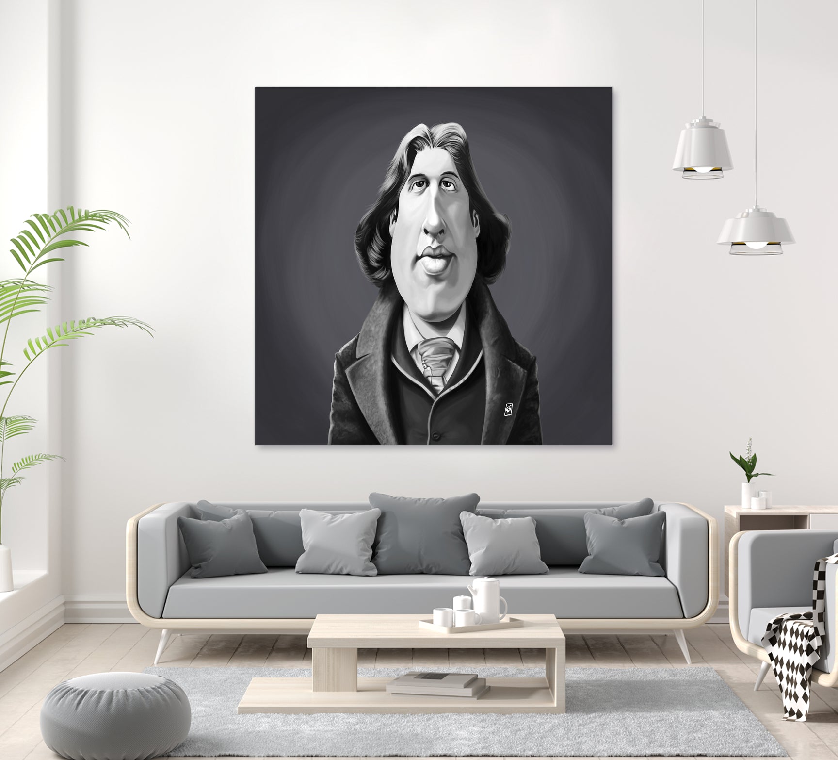 Oscar Wilde by Rob Snow on GIANT ART - gray digital painting