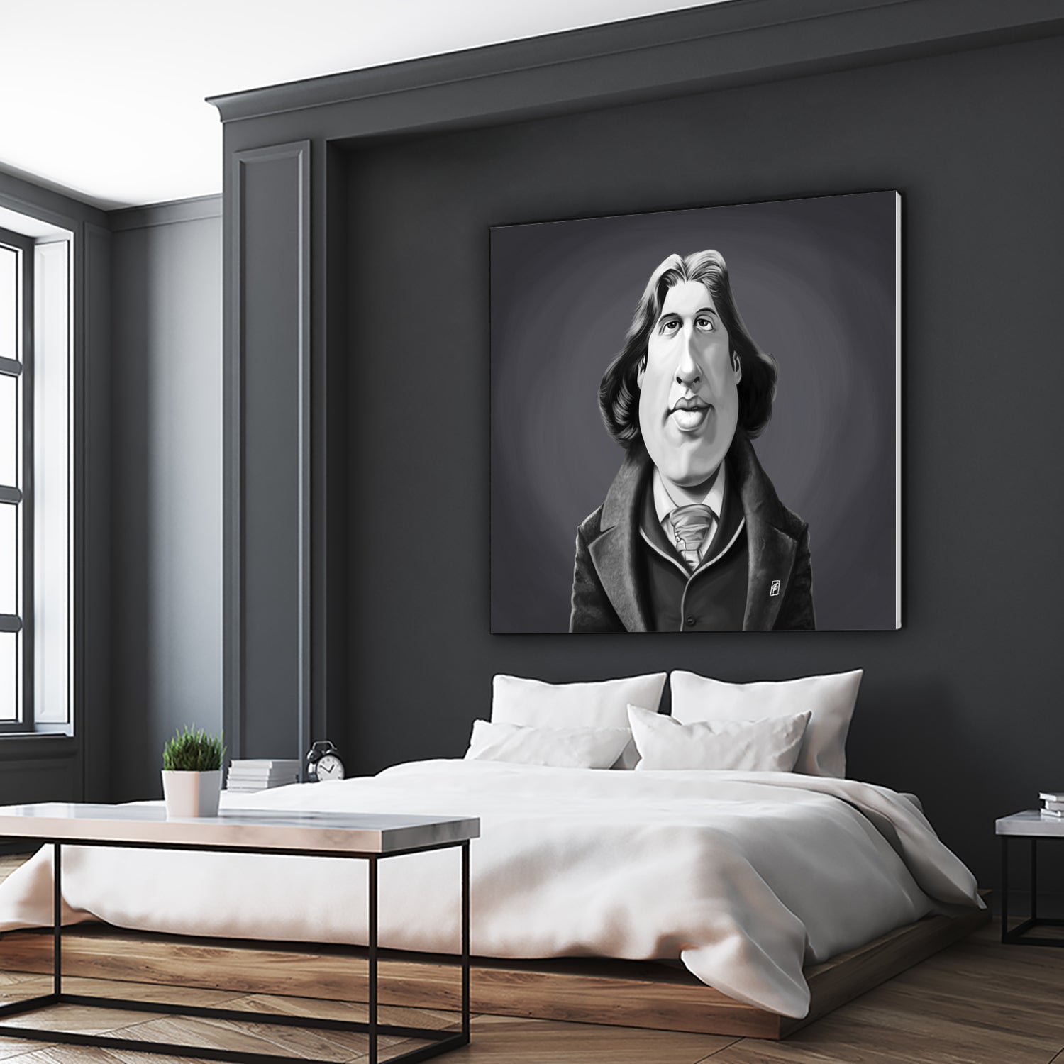 Oscar Wilde by Rob Snow on GIANT ART - gray digital painting