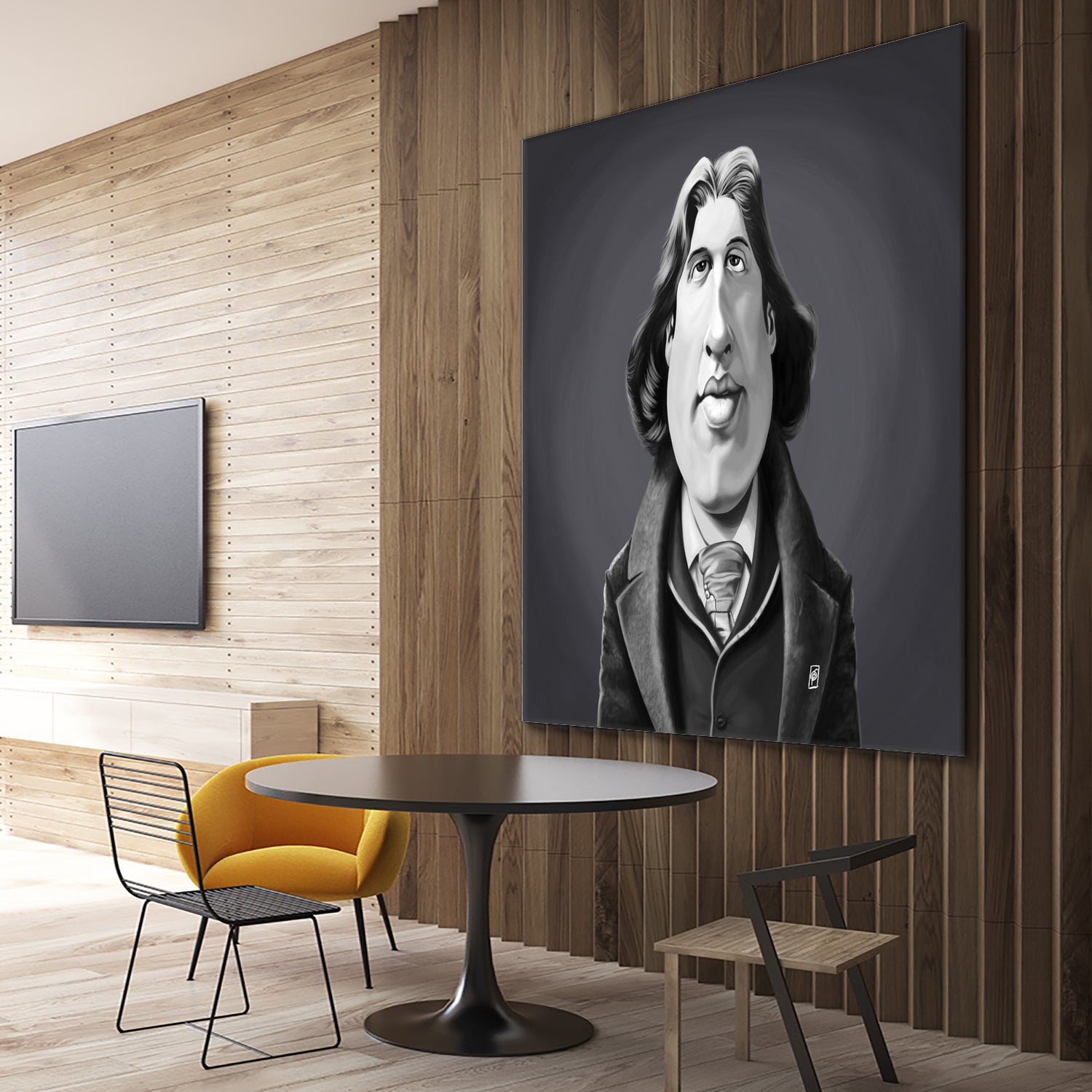 Oscar Wilde by Rob Snow on GIANT ART - gray digital painting