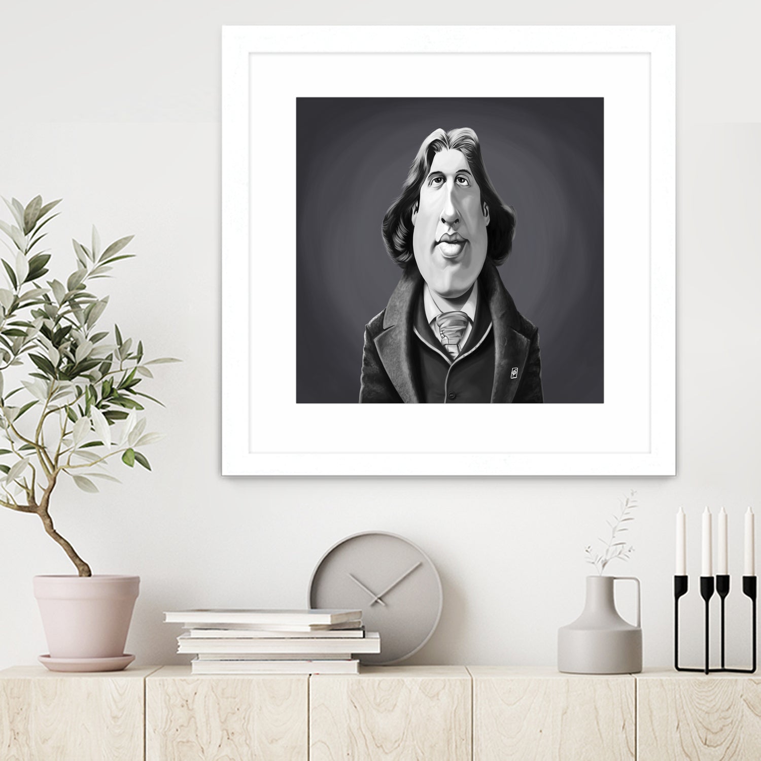 Oscar Wilde by Rob Snow on GIANT ART - gray digital painting