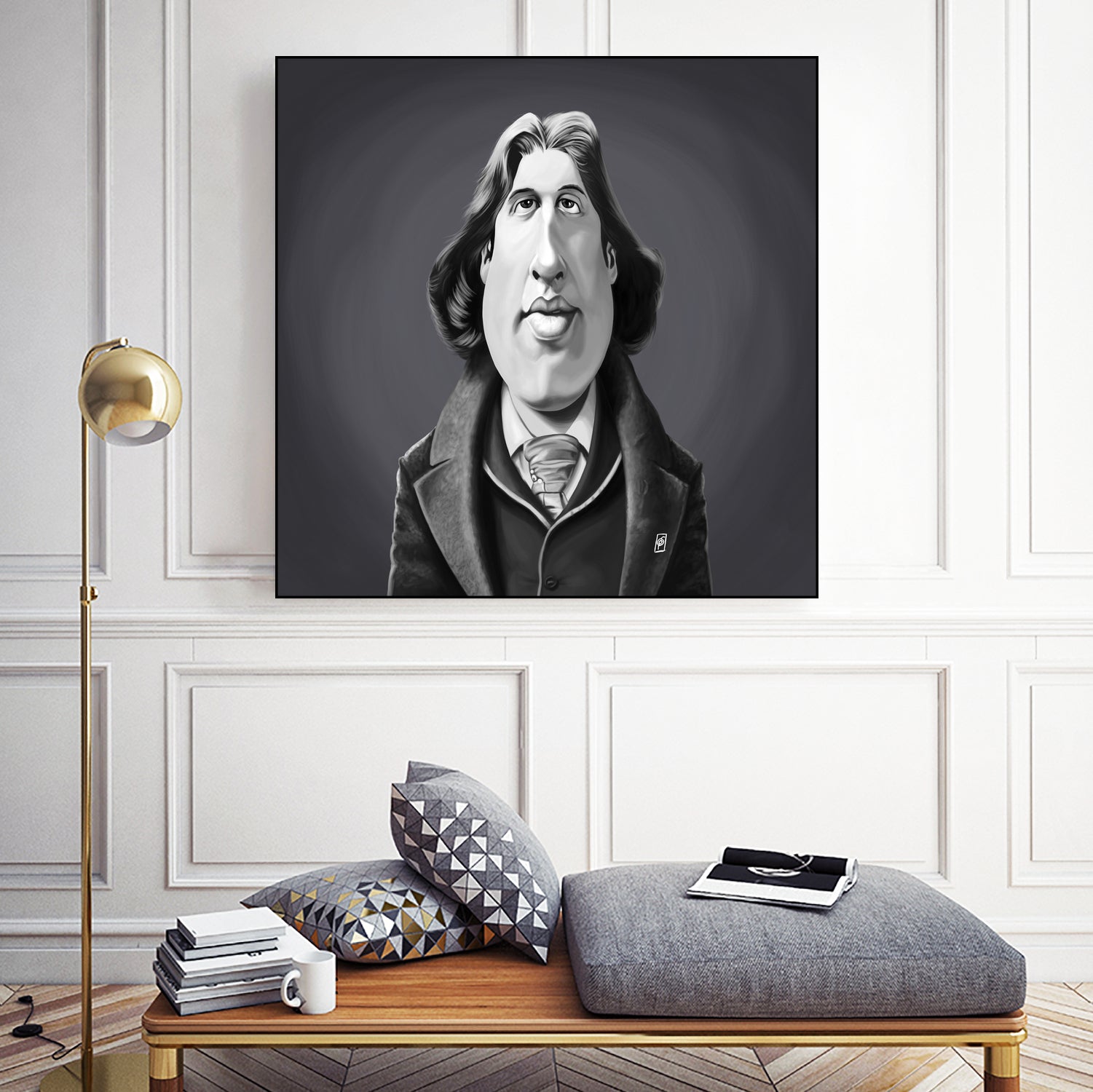 Oscar Wilde by Rob Snow on GIANT ART - gray digital painting