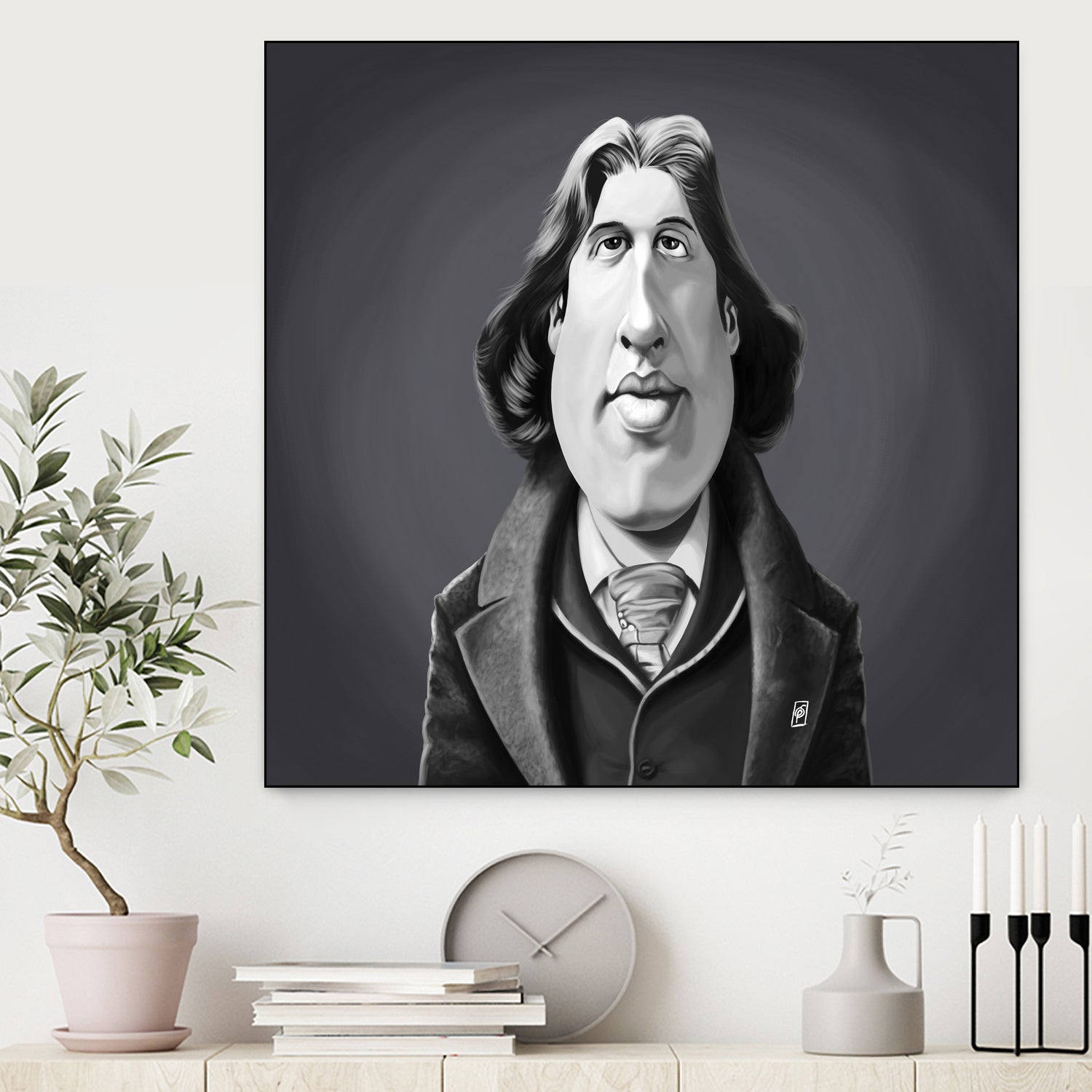 Oscar Wilde by Rob Snow on GIANT ART - gray digital painting