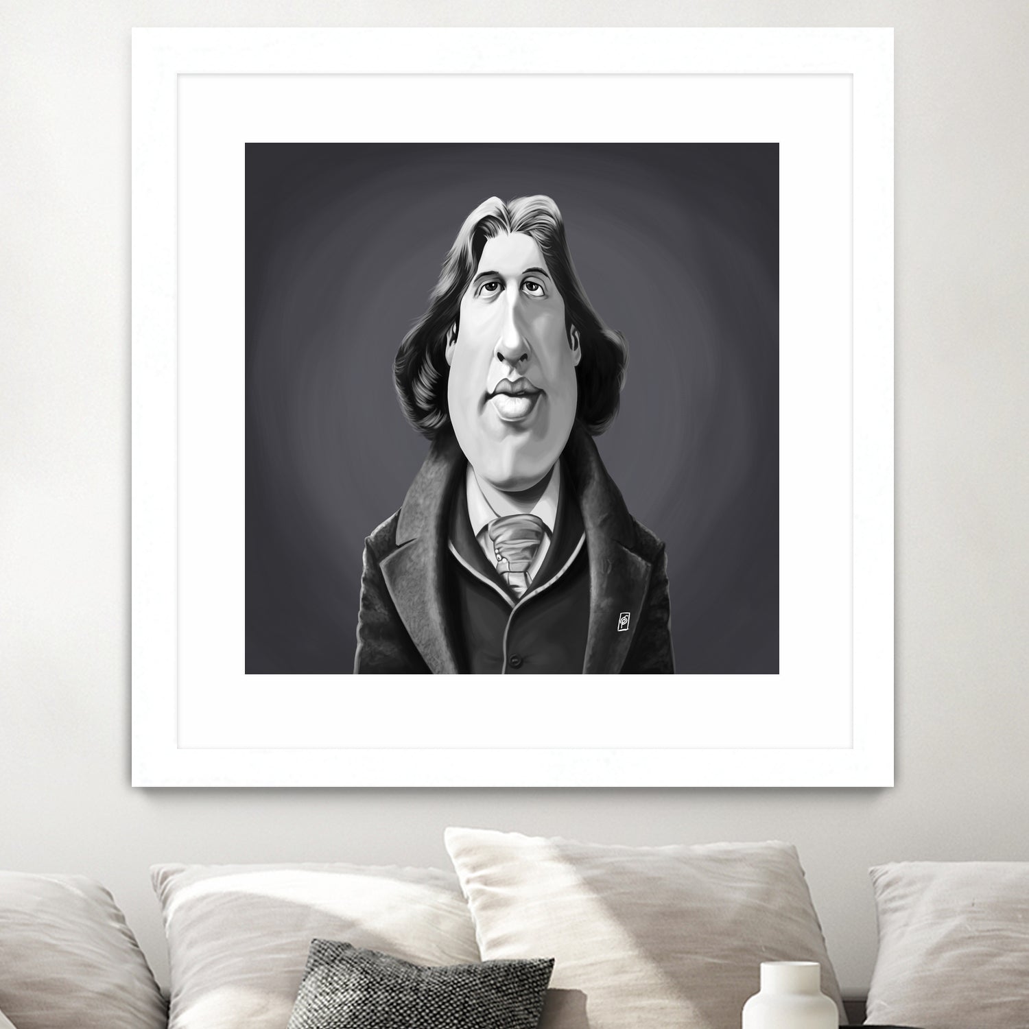 Oscar Wilde by Rob Snow on GIANT ART - gray digital painting