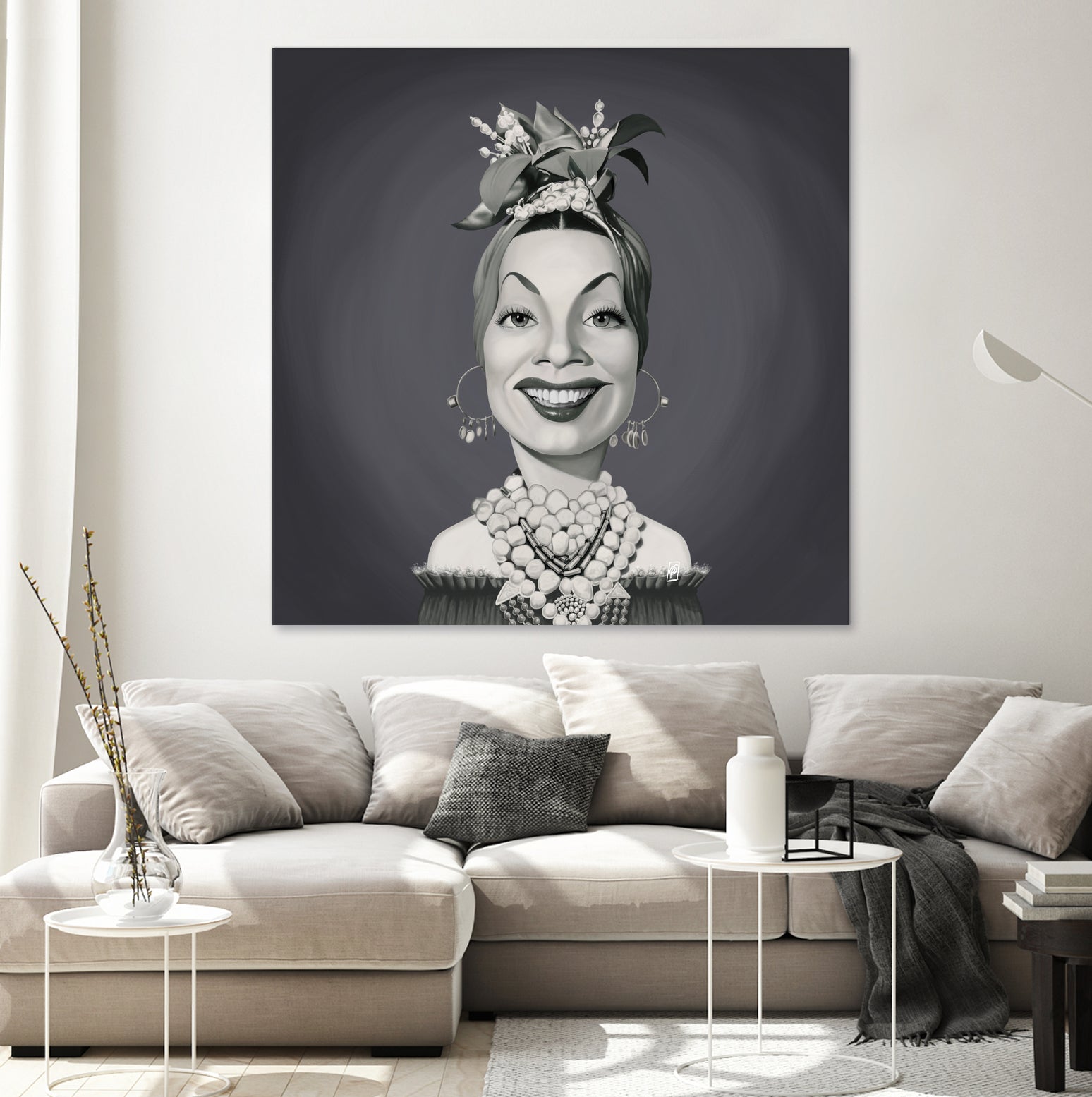 Carmen Miranda by Rob Snow on GIANT ART - gray digital painting