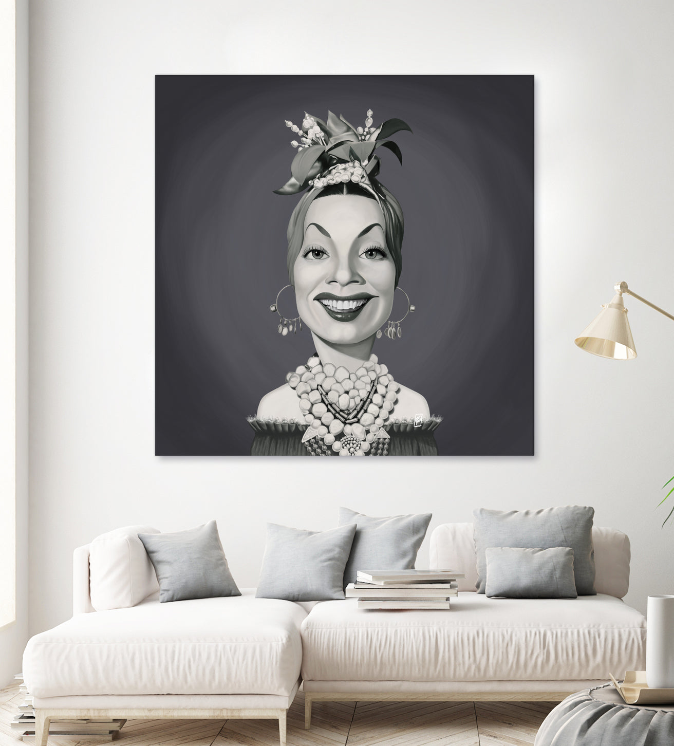 Carmen Miranda by Rob Snow on GIANT ART - gray digital painting