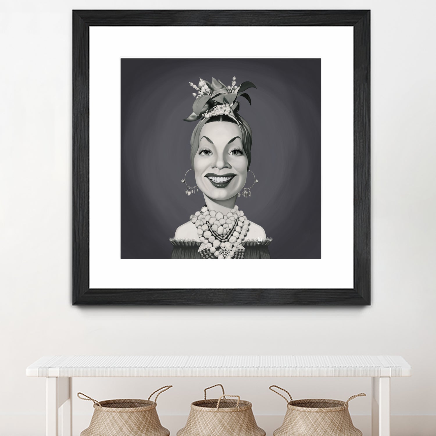 Carmen Miranda by Rob Snow on GIANT ART - gray digital painting