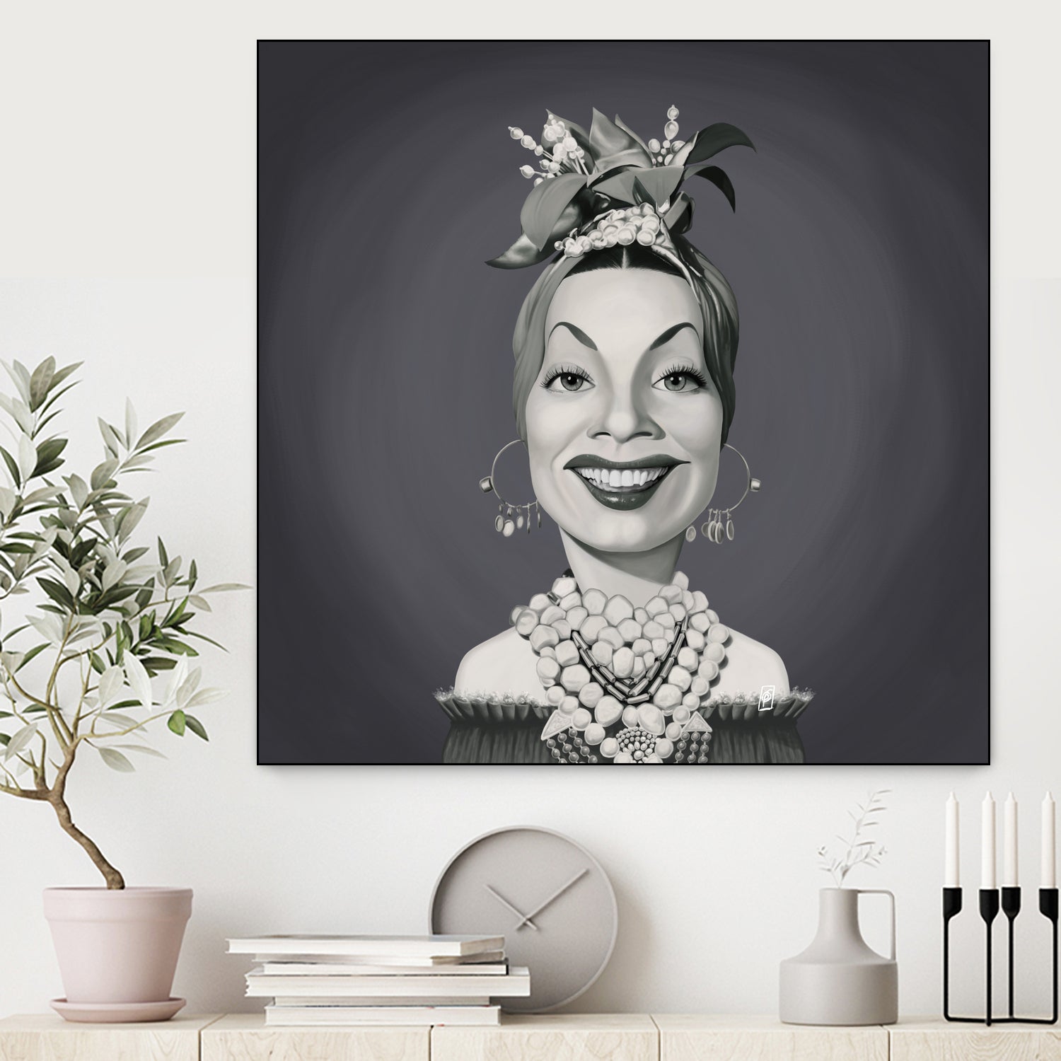 Carmen Miranda by Rob Snow on GIANT ART - gray digital painting