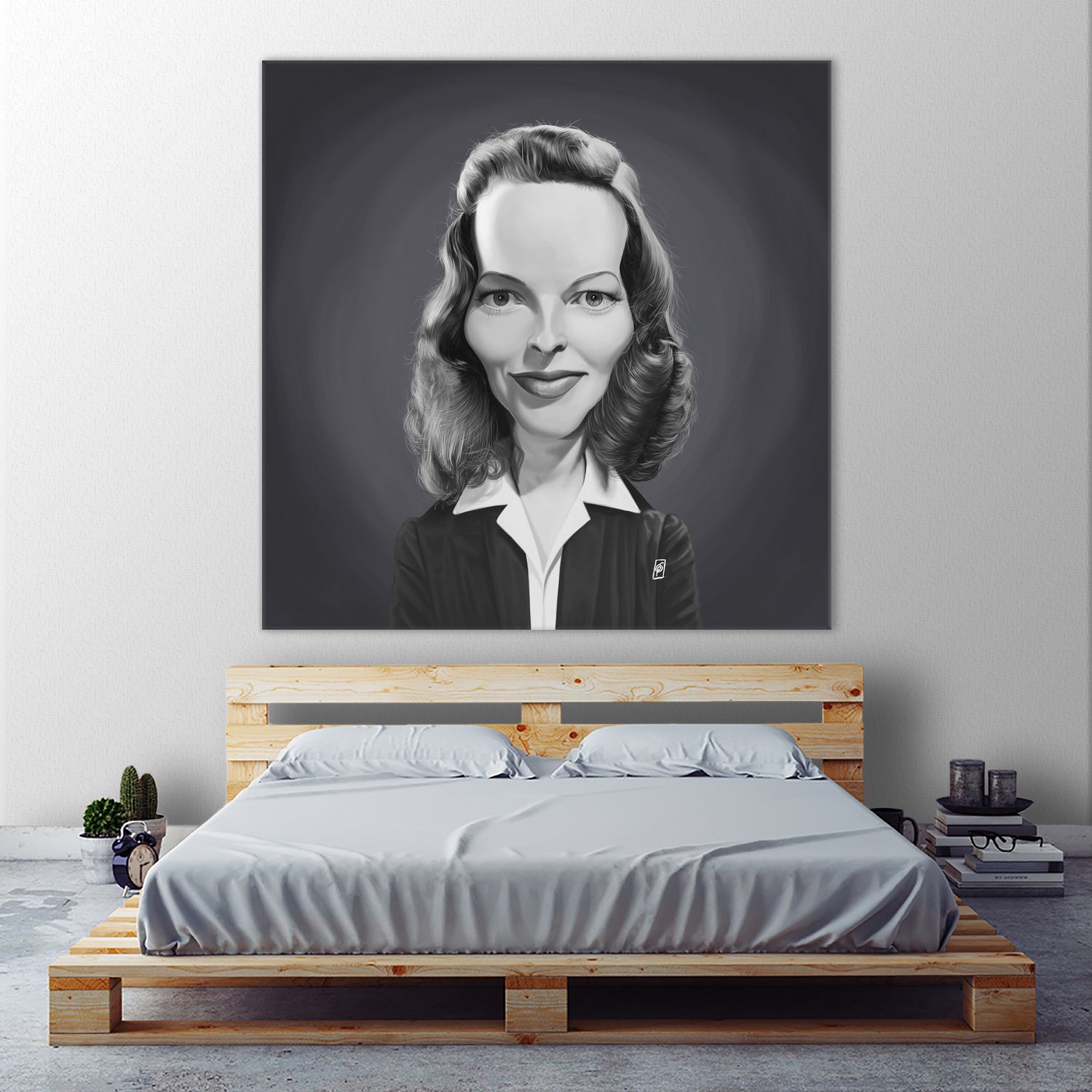 Katharine Hepburn by Rob Snow on GIANT ART - gray digital painting