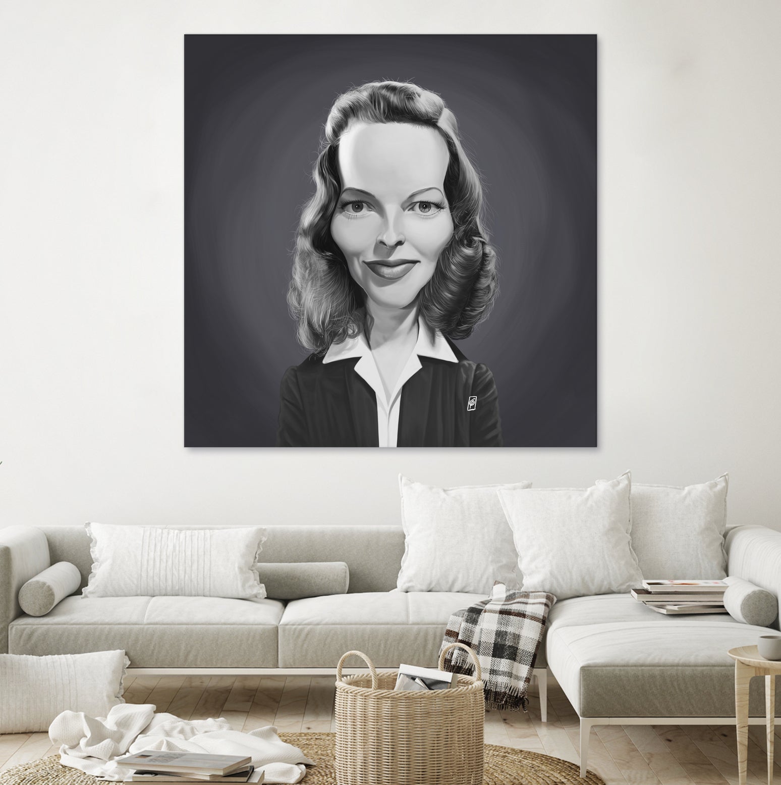 Katharine Hepburn by Rob Snow on GIANT ART - gray digital painting