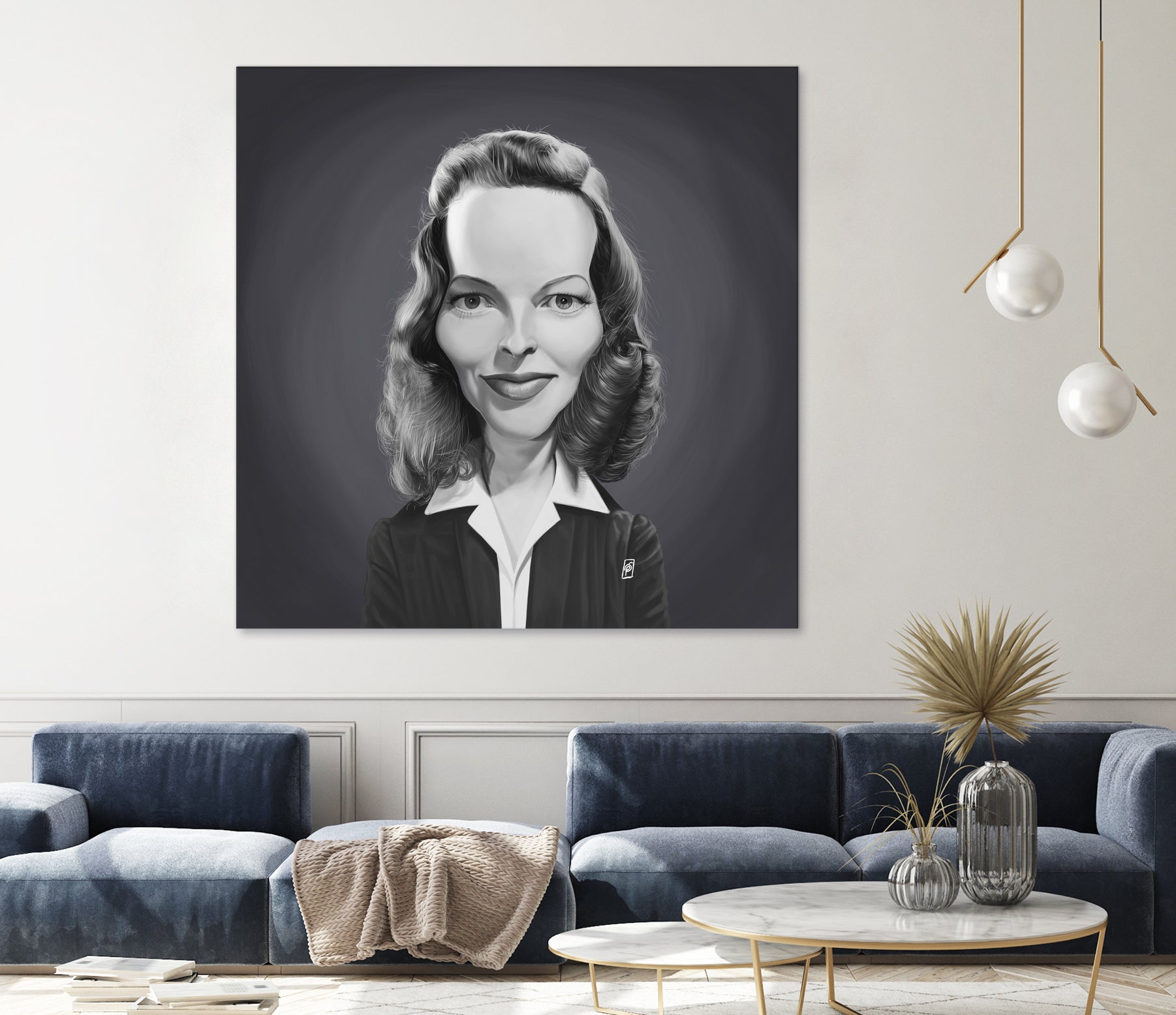 Katharine Hepburn by Rob Snow on GIANT ART - gray digital painting