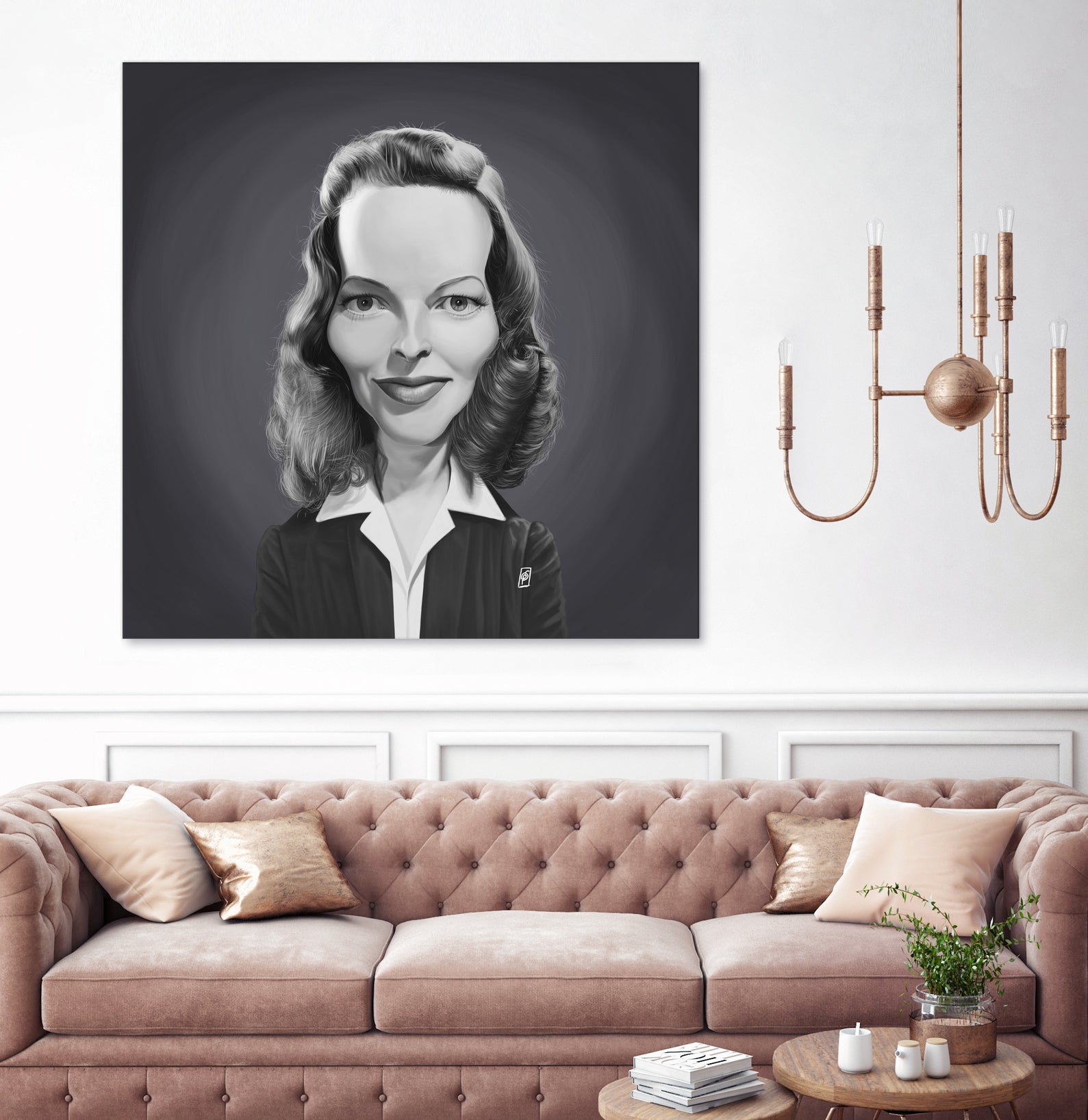 Katharine Hepburn by Rob Snow on GIANT ART - gray digital painting