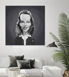 Katharine Hepburn by Rob Snow on GIANT ART - gray digital painting