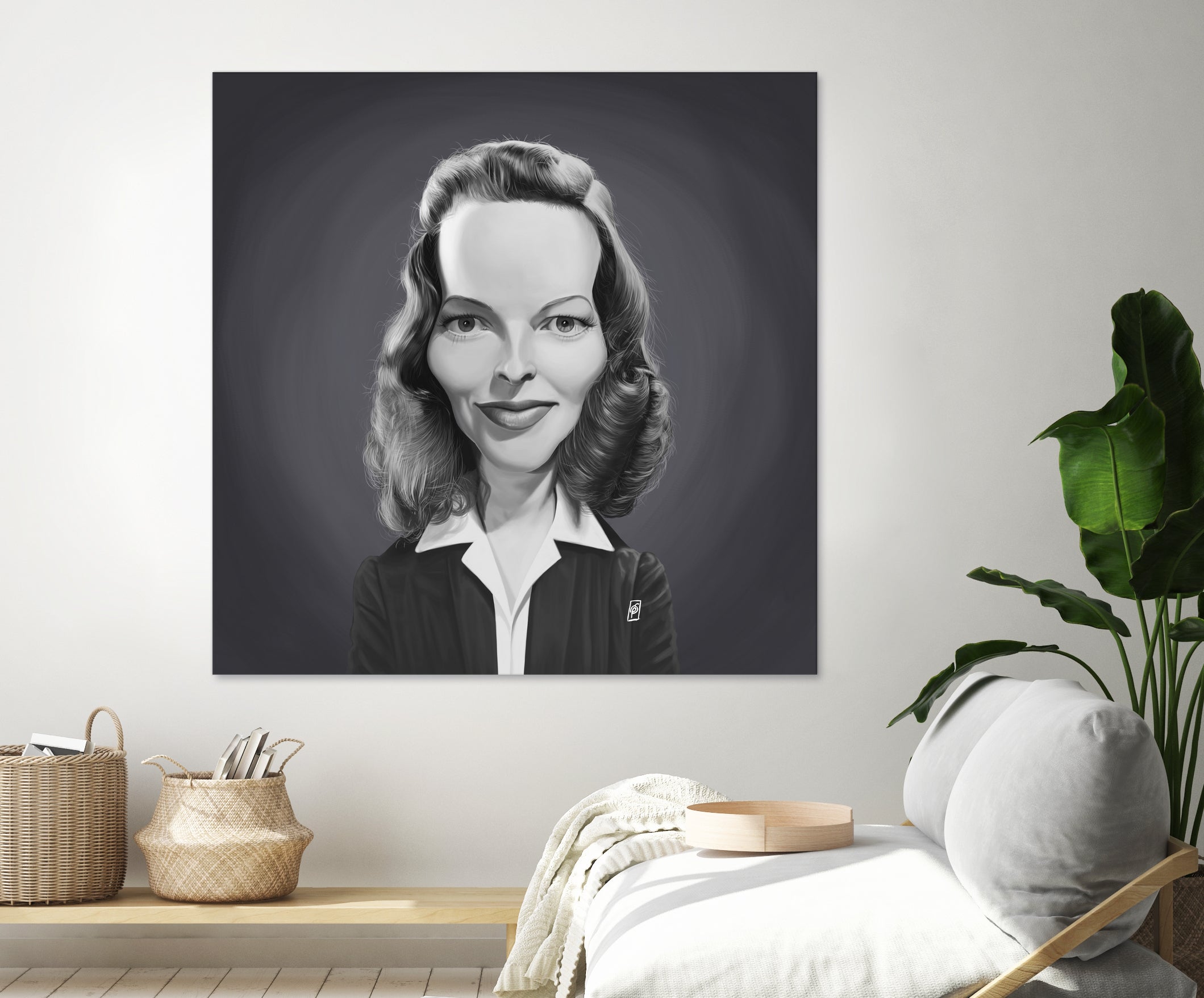 Katharine Hepburn by Rob Snow on GIANT ART - gray digital painting