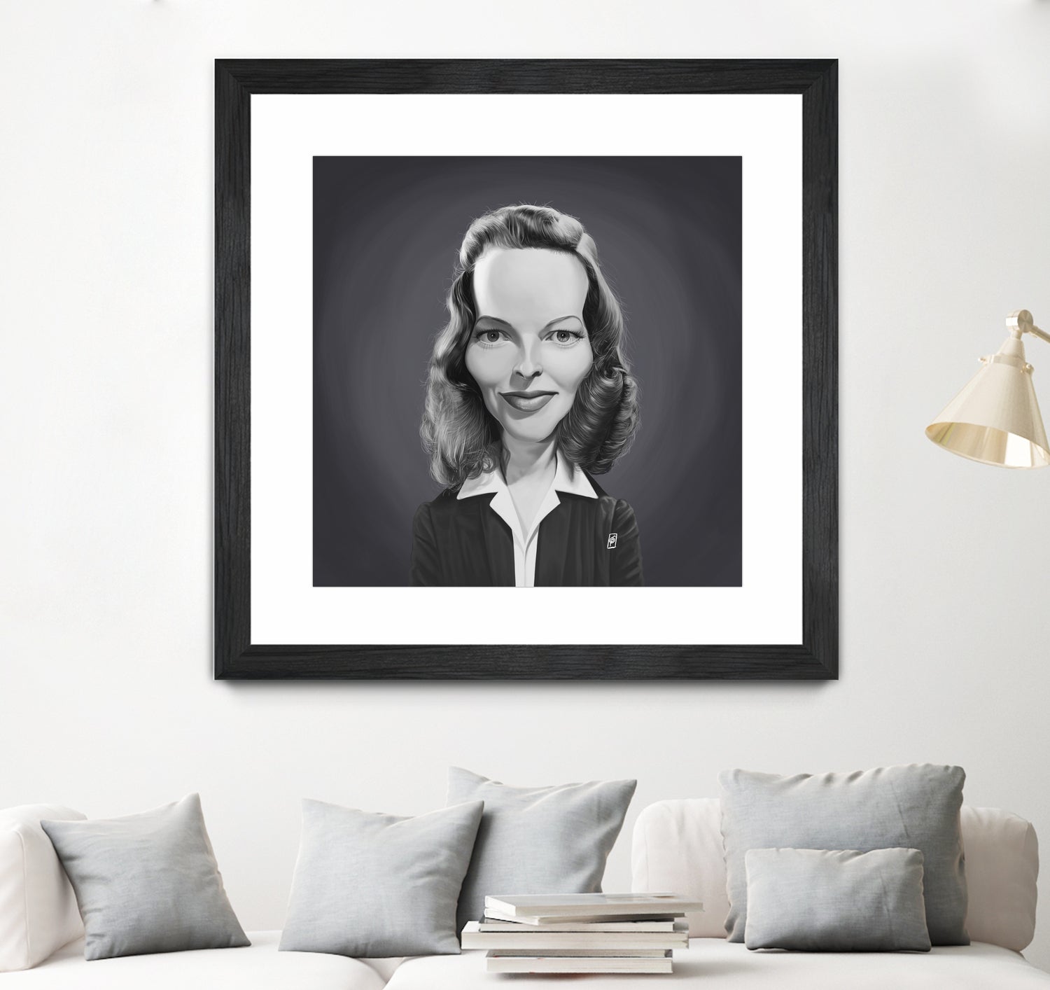 Katharine Hepburn by Rob Snow on GIANT ART - gray digital painting