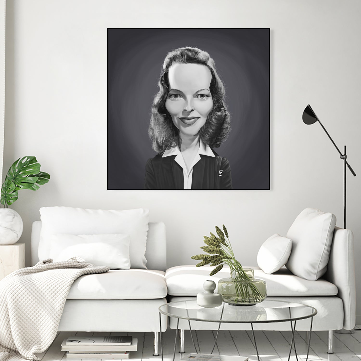 Katharine Hepburn by Rob Snow on GIANT ART - gray digital painting