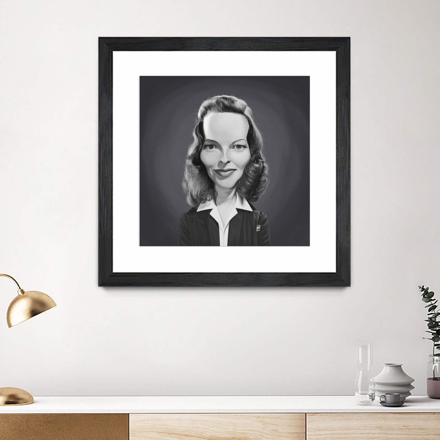 Katharine Hepburn by Rob Snow on GIANT ART - gray digital painting