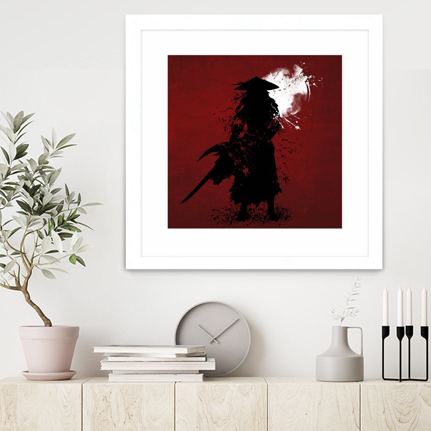 Samurai by Ilya Danilov on GIANT ART - red digital painting