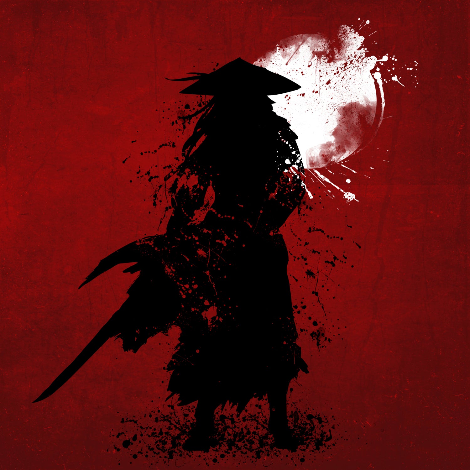 Samurai by Ilya Danilov on GIANT ART - red digital painting