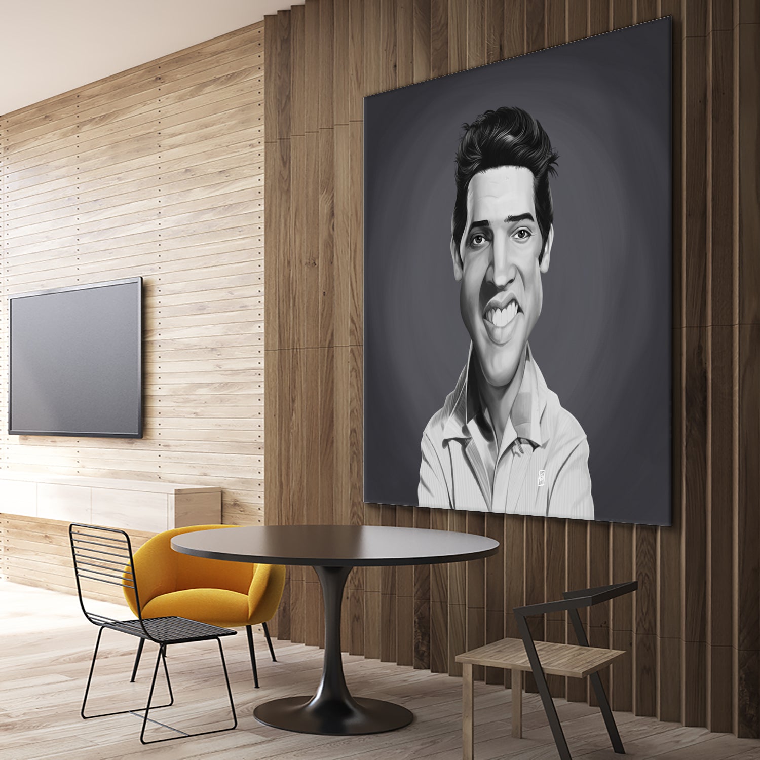 Elvis Presley by Rob Snow on GIANT ART - gray digital painting