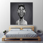 Aretha Franklin by Rob Snow on GIANT ART - gray digital painting