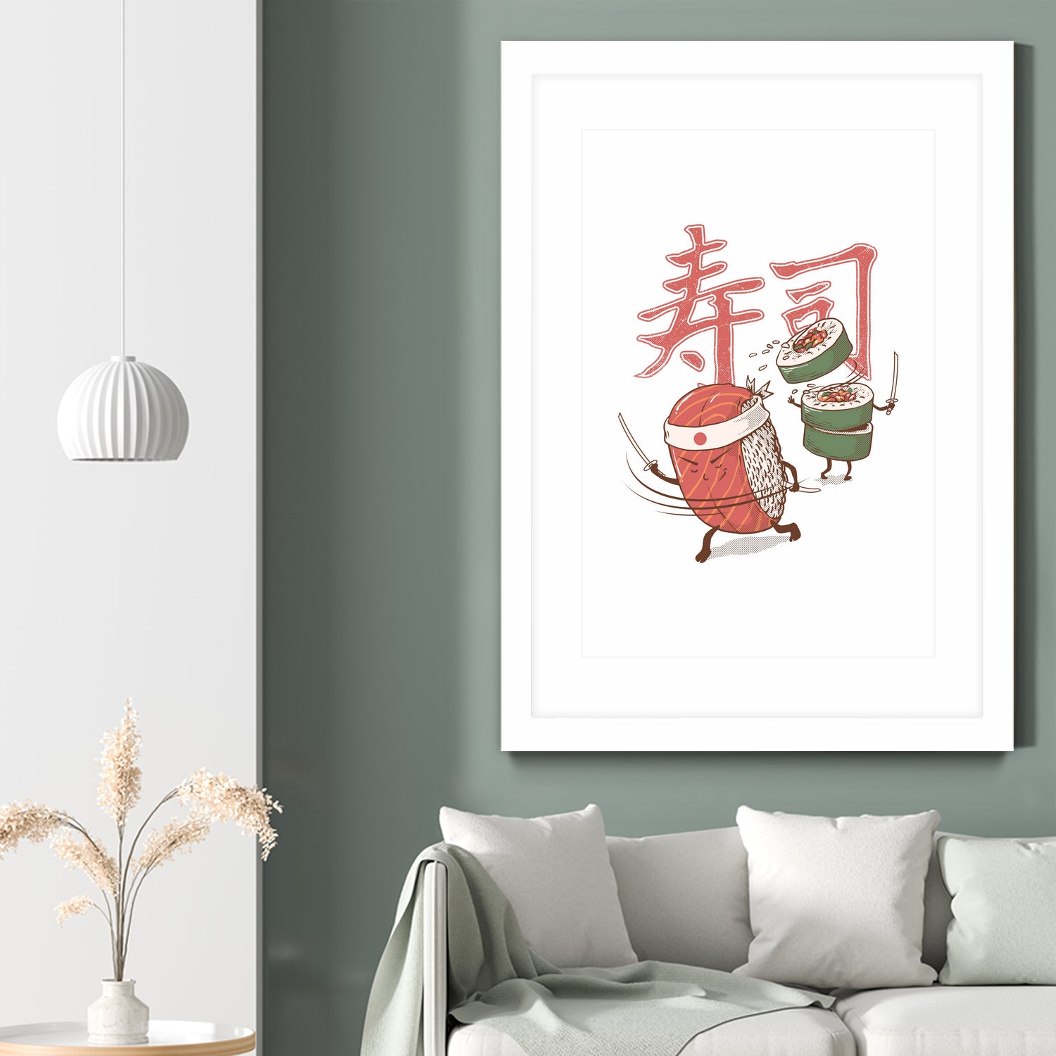 Sushi Warrior by Afif Quilimo on GIANT ART - white digital drawing