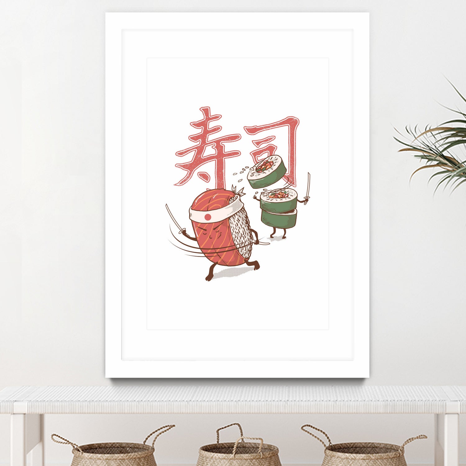 Sushi Warrior by Afif Quilimo on GIANT ART - white digital drawing