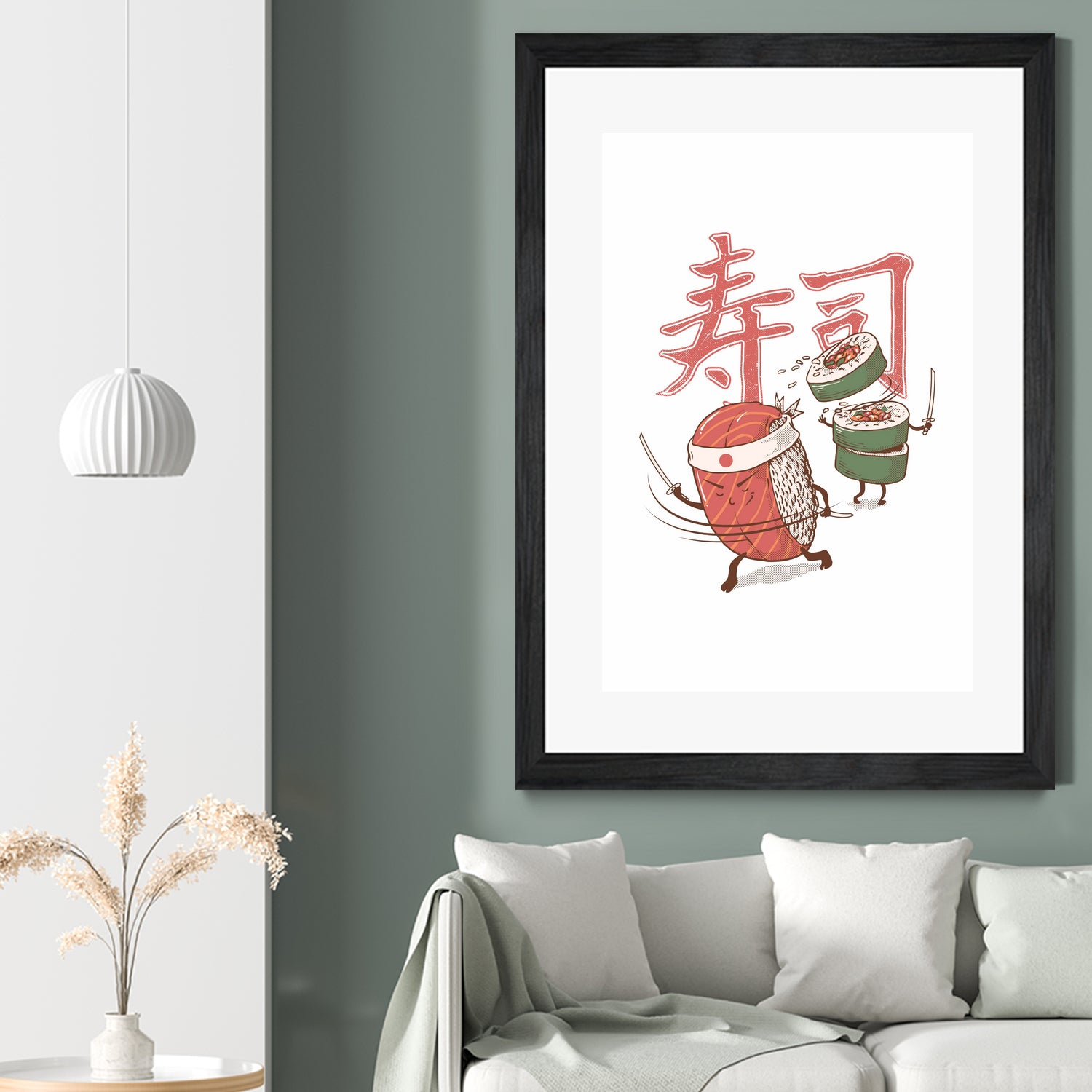 Sushi Warrior by Afif Quilimo on GIANT ART - white digital drawing