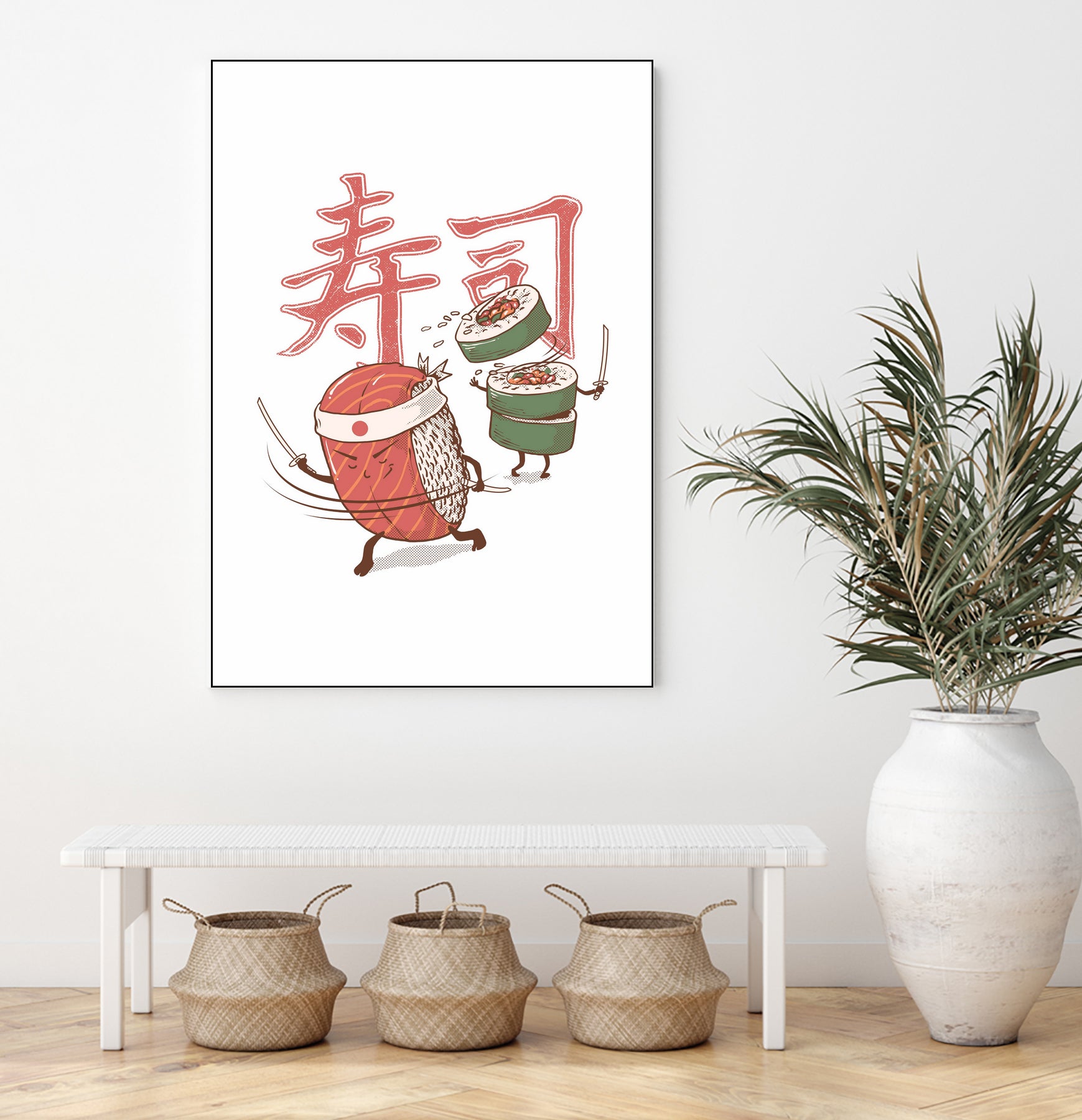 Sushi Warrior by Afif Quilimo on GIANT ART - white digital drawing