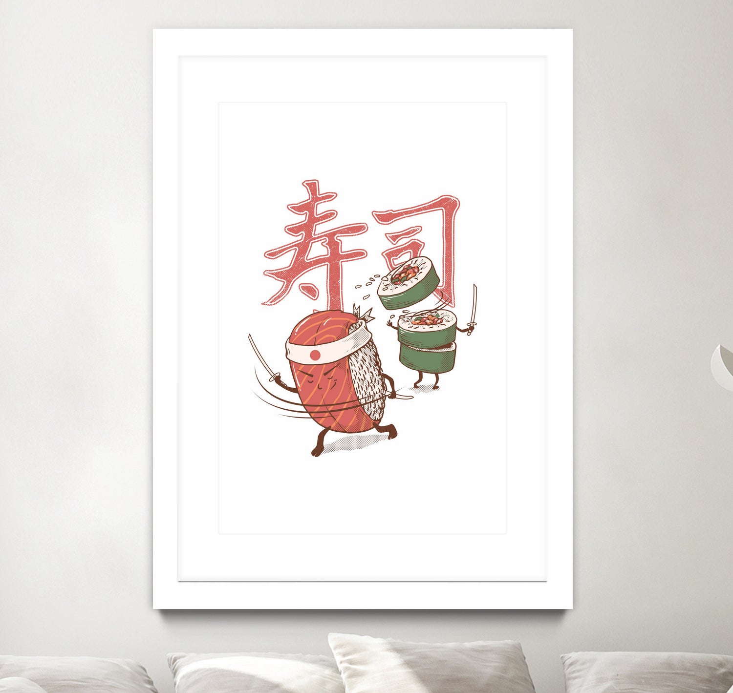 Sushi Warrior by Afif Quilimo on GIANT ART - white digital drawing