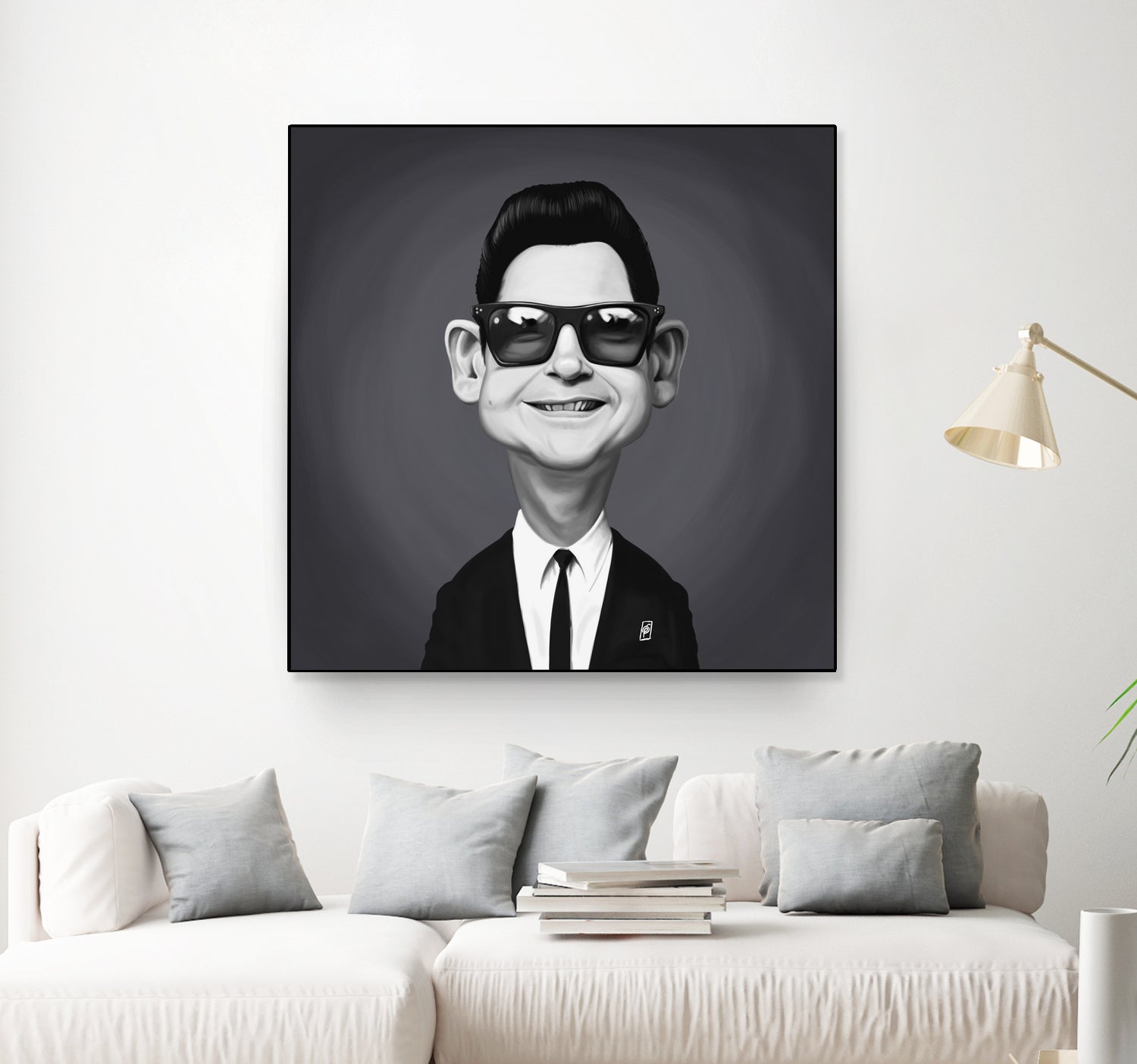 Roy Orbison by Rob Snow on GIANT ART - gray digital painting