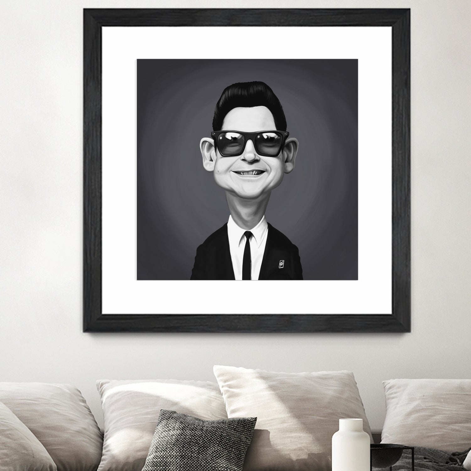 Roy Orbison by Rob Snow on GIANT ART - gray digital painting