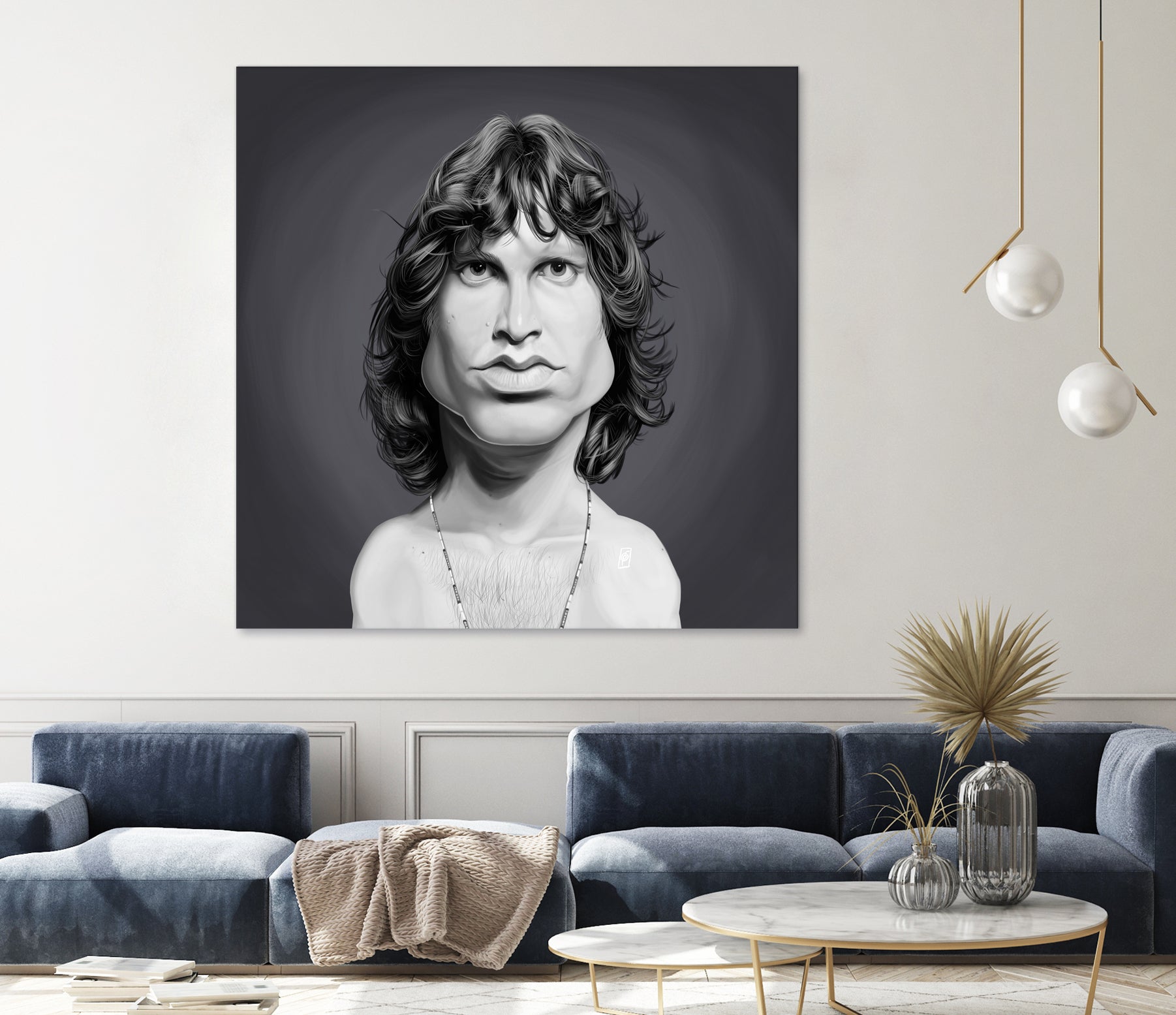 Jim Morrison by Rob Snow on GIANT ART - gray digital painting