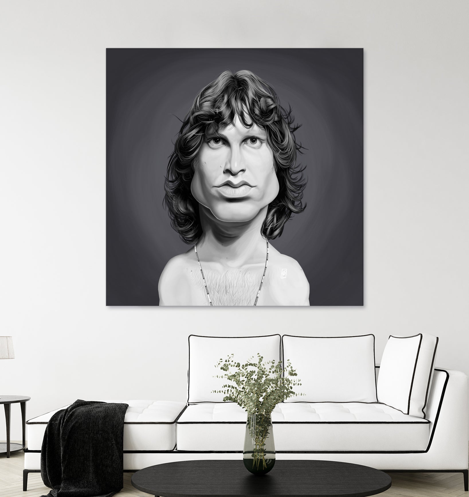 Jim Morrison by Rob Snow on GIANT ART - gray digital painting