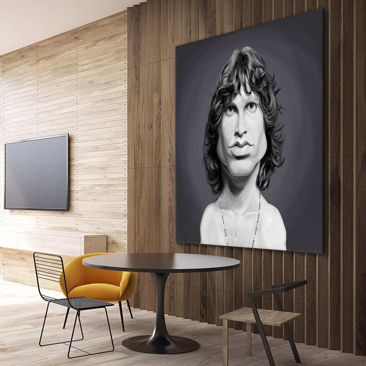 Jim Morrison by Rob Snow on GIANT ART - gray digital painting