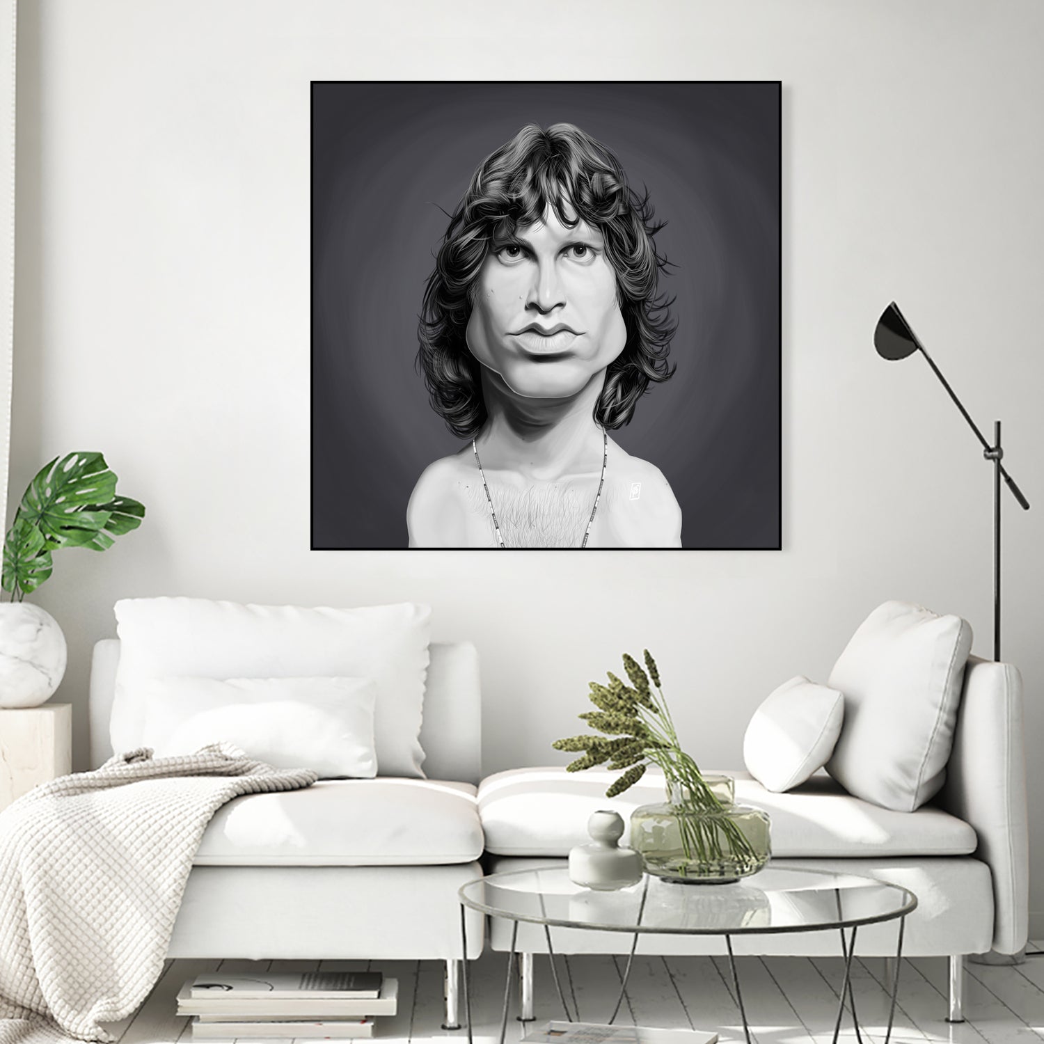 Jim Morrison by Rob Snow on GIANT ART - gray digital painting