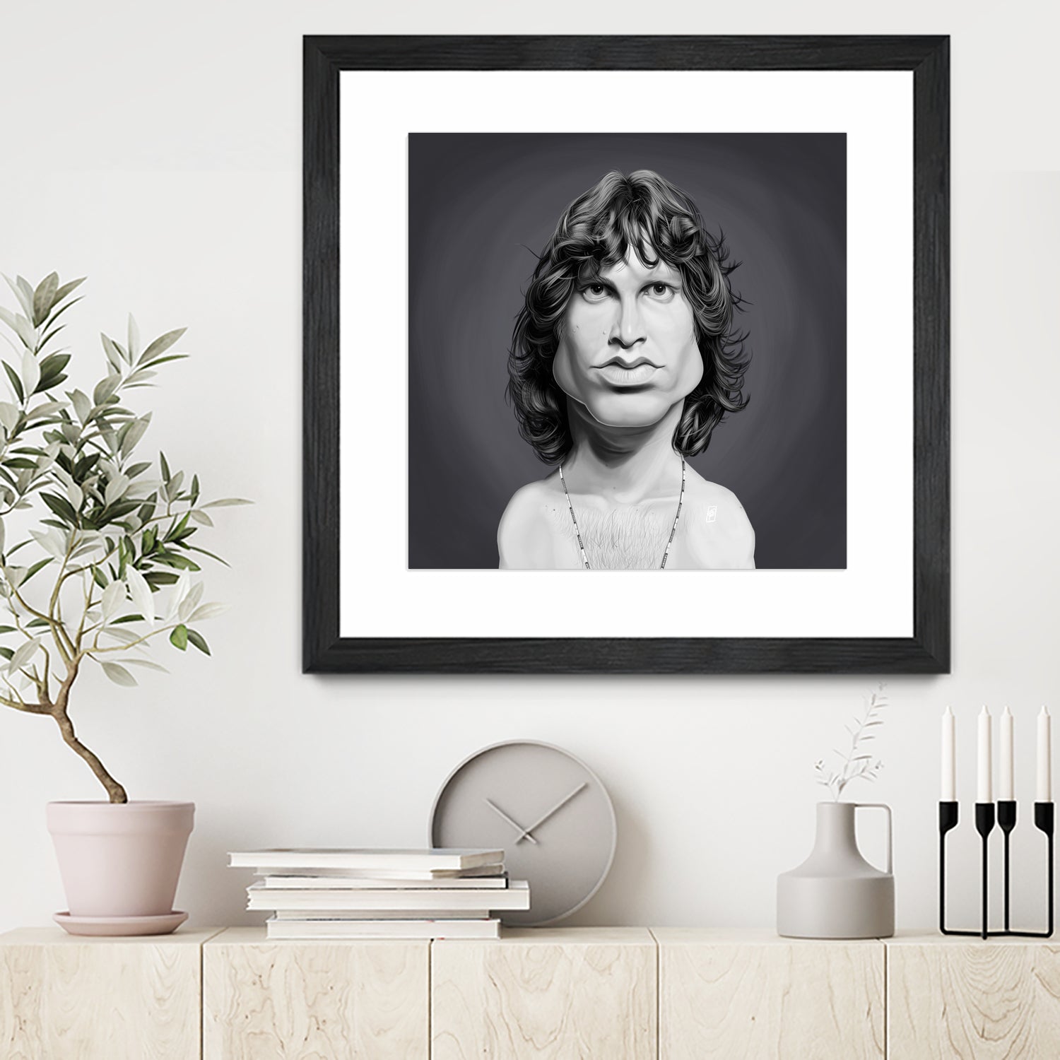 Jim Morrison by Rob Snow on GIANT ART - gray digital painting