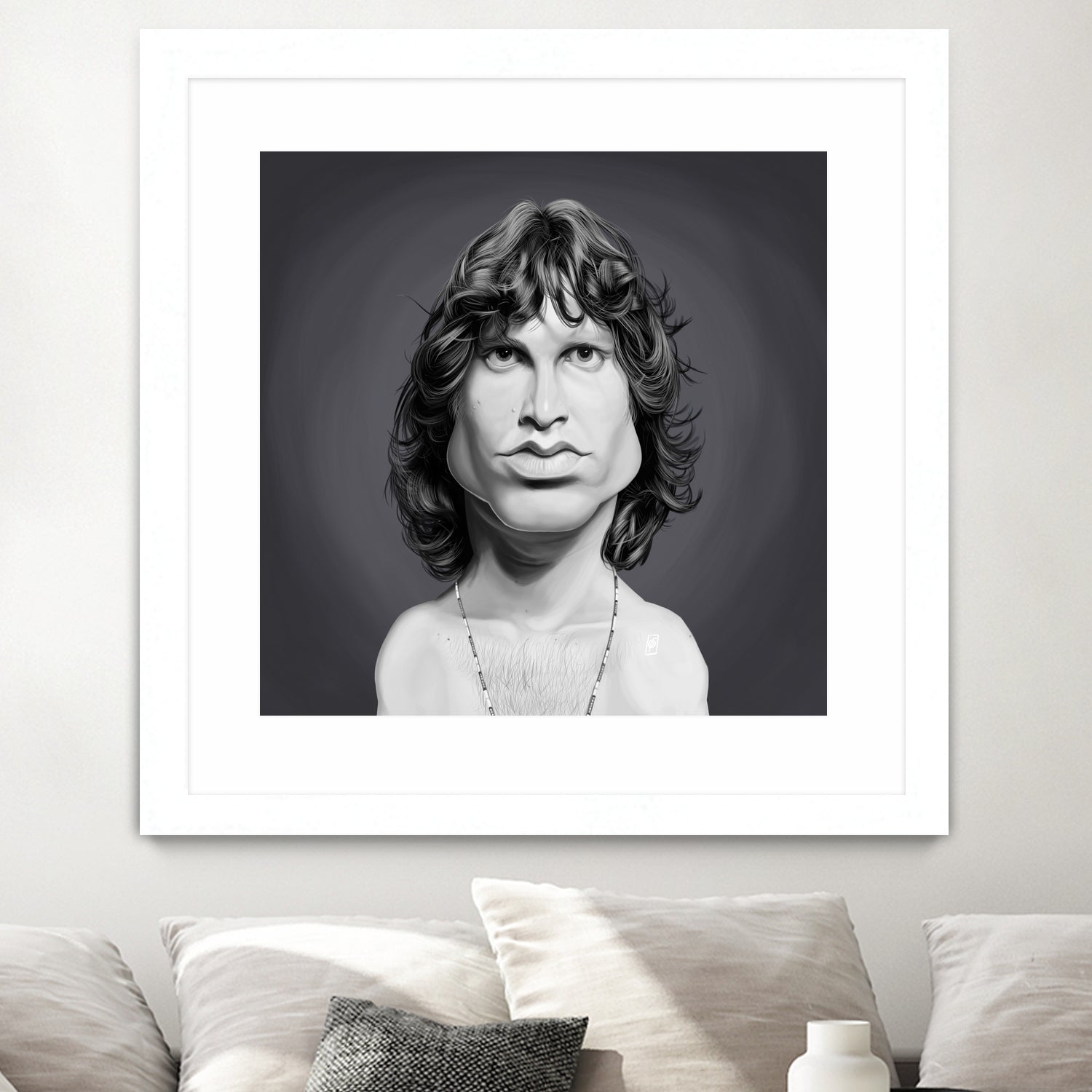 Jim Morrison by Rob Snow on GIANT ART - gray digital painting