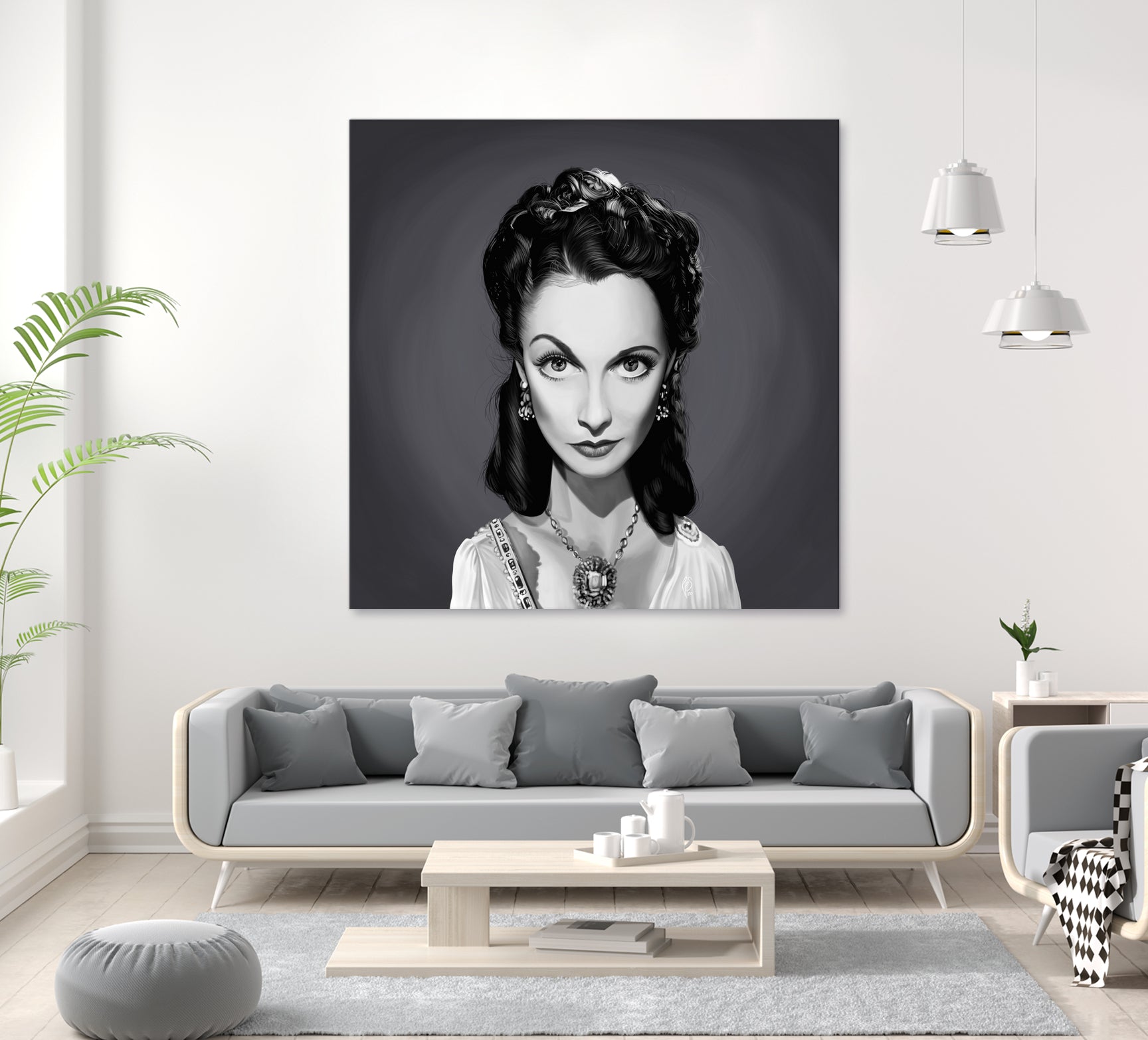 Vivien Leigh by Rob Snow on GIANT ART - gray digital painting