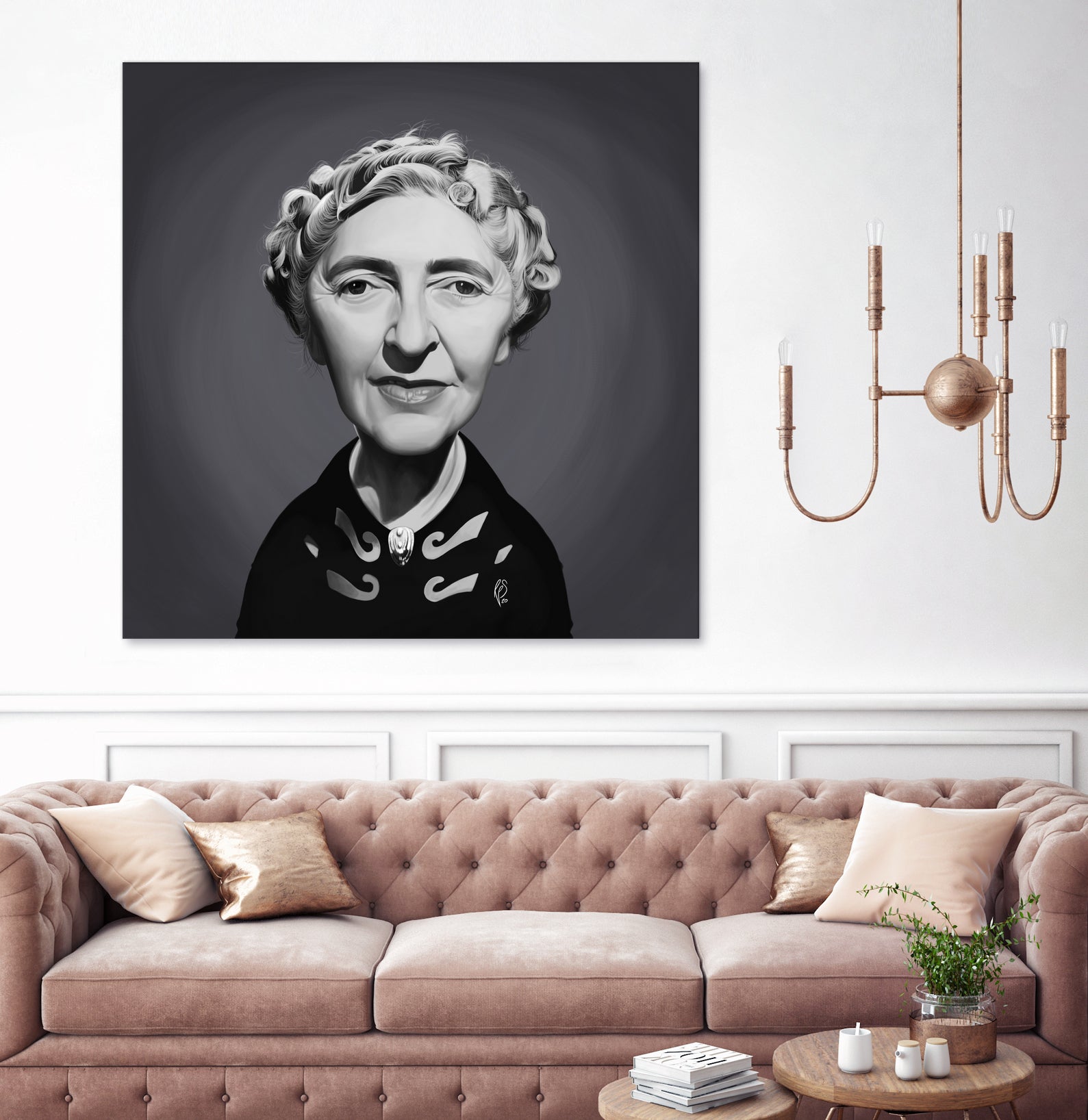 Agatha Christie by Rob Snow on GIANT ART - gray digital painting