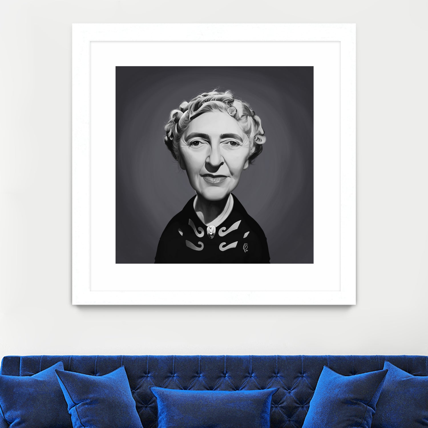 Agatha Christie by Rob Snow on GIANT ART - gray digital painting