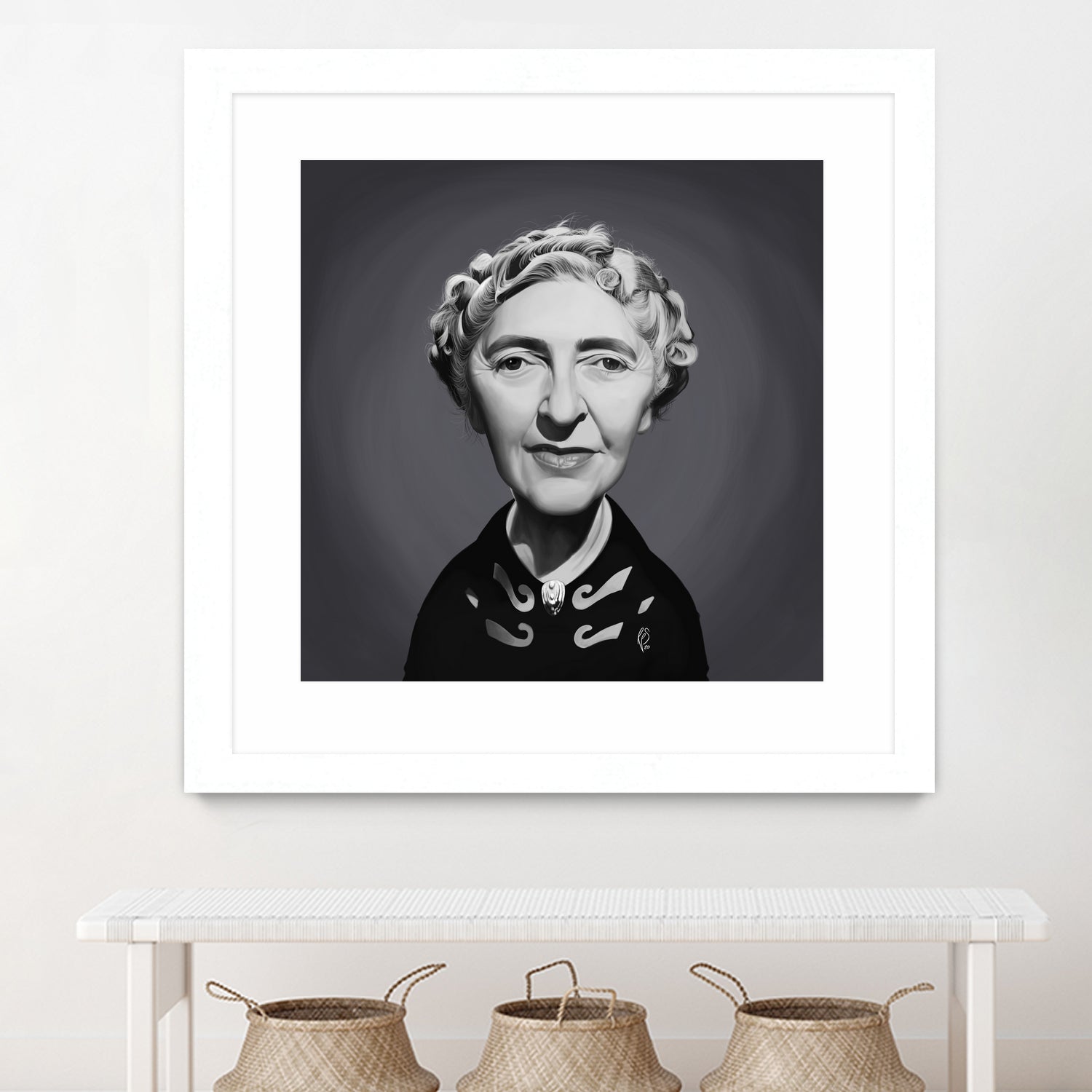 Agatha Christie by Rob Snow on GIANT ART - gray digital painting