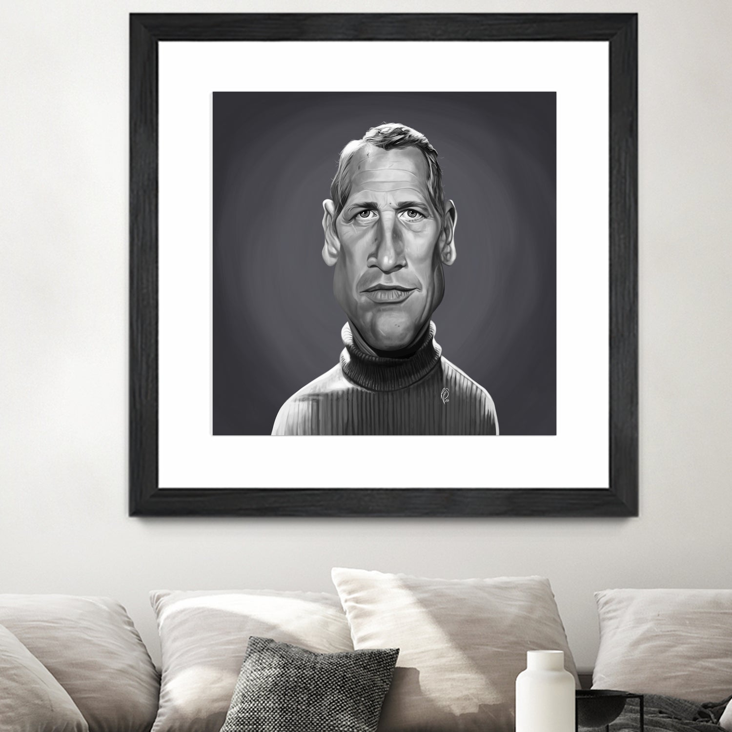 Paul Newman by Rob Snow on GIANT ART - gray digital painting