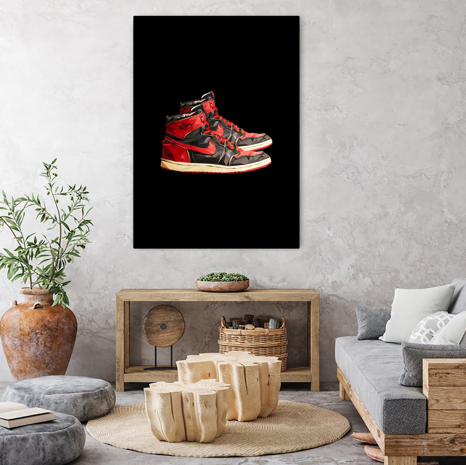 nike air jordan 1 by M Maisur Amin on GIANT ART - black 3d art