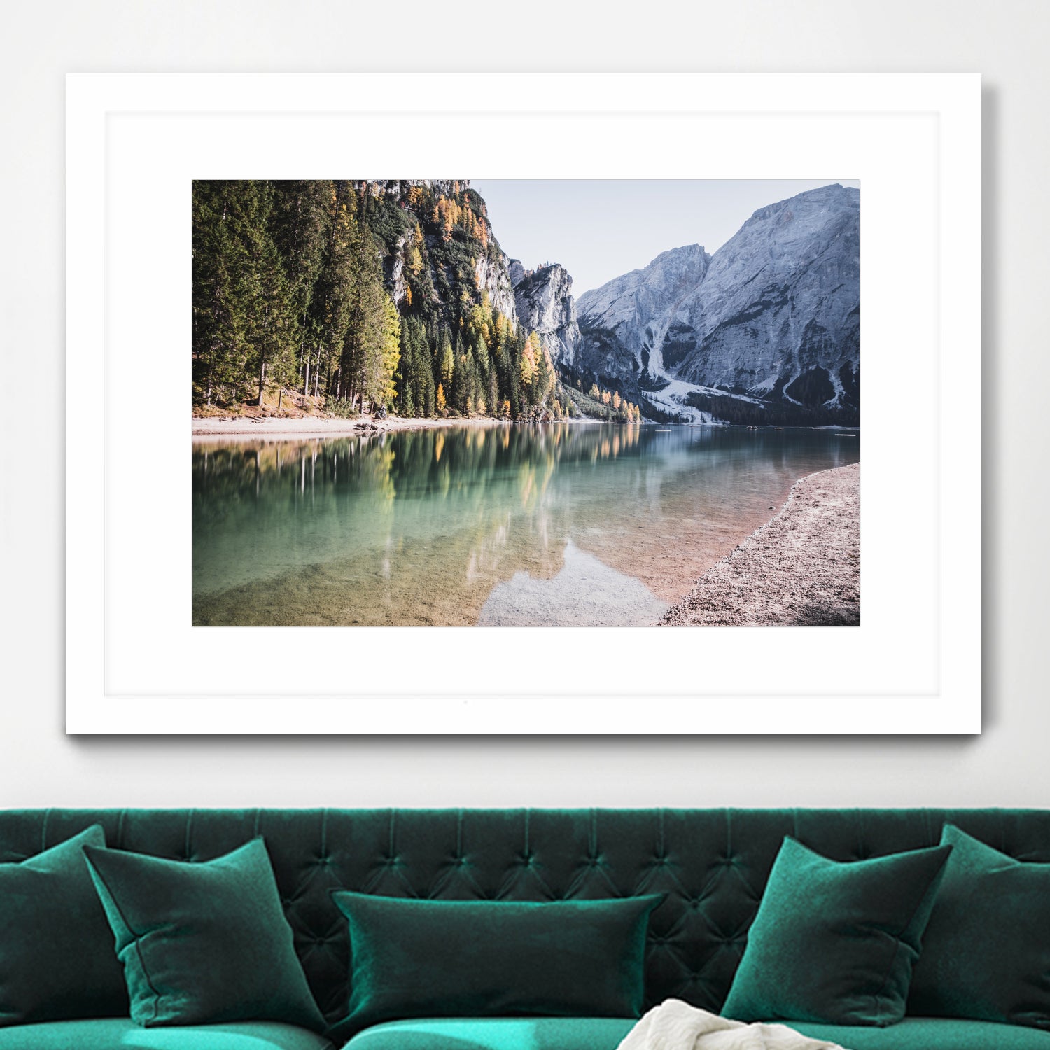 Lake Braies by Luca Cremasco on GIANT ART - green photo manipulation