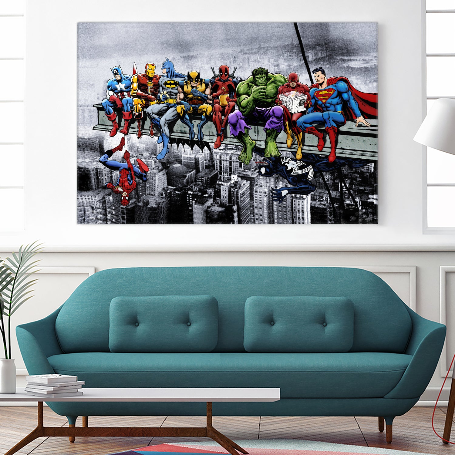 Marvel and DC Superheroes Meet-Up by Dan Avenell on GIANT ART - white digital painting