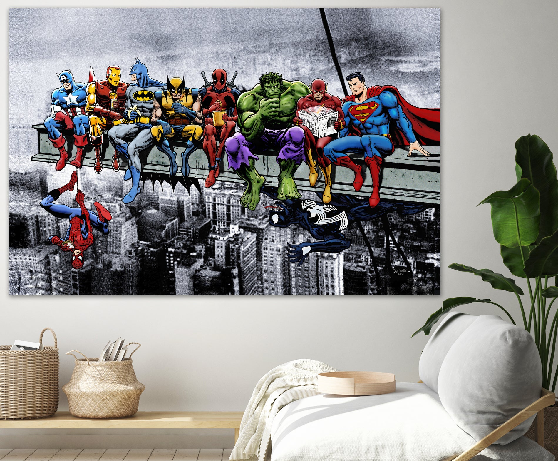 Marvel and DC Superheroes Meet-Up by Dan Avenell on GIANT ART - white digital painting