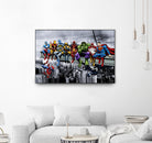 Marvel and DC Superheroes Meet-Up by Dan Avenell on GIANT ART - white digital painting