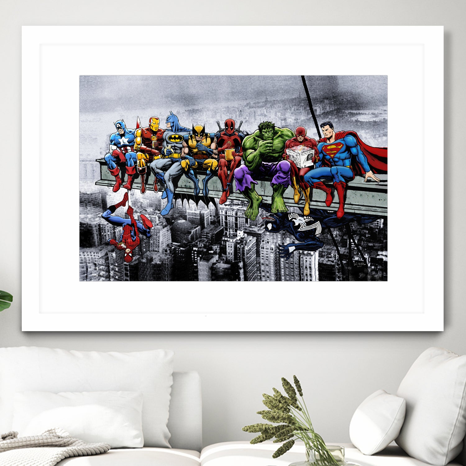 Marvel and DC Superheroes Meet-Up by Dan Avenell on GIANT ART - white digital painting