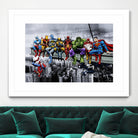 Marvel and DC Superheroes Meet-Up by Dan Avenell on GIANT ART - white digital painting