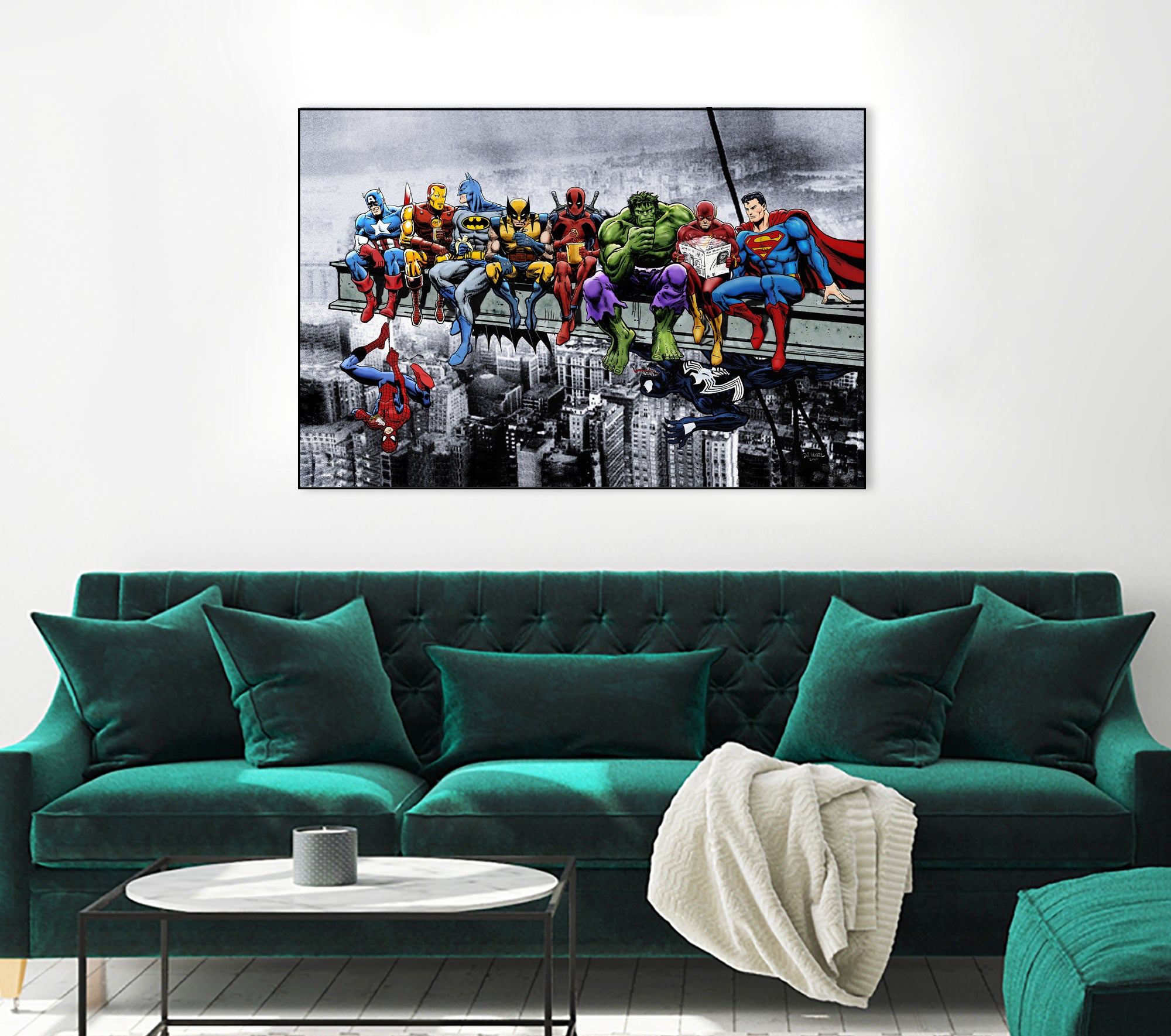 Marvel and DC Superheroes Meet-Up by Dan Avenell on GIANT ART - white digital painting